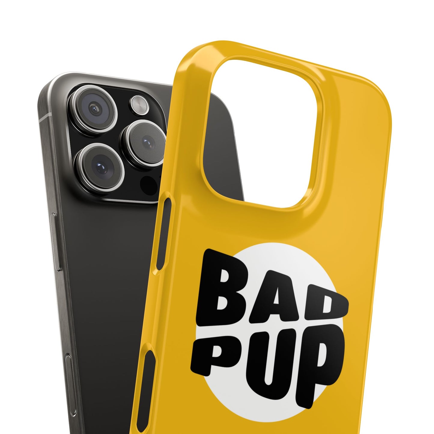 Bad Pup Slim iPhone Cases - Yellow