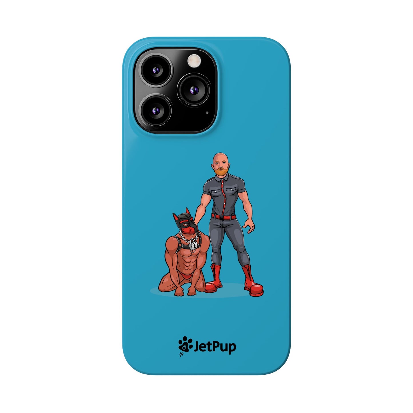 Dad & Pup Slim iPhone Cases - Turquoise