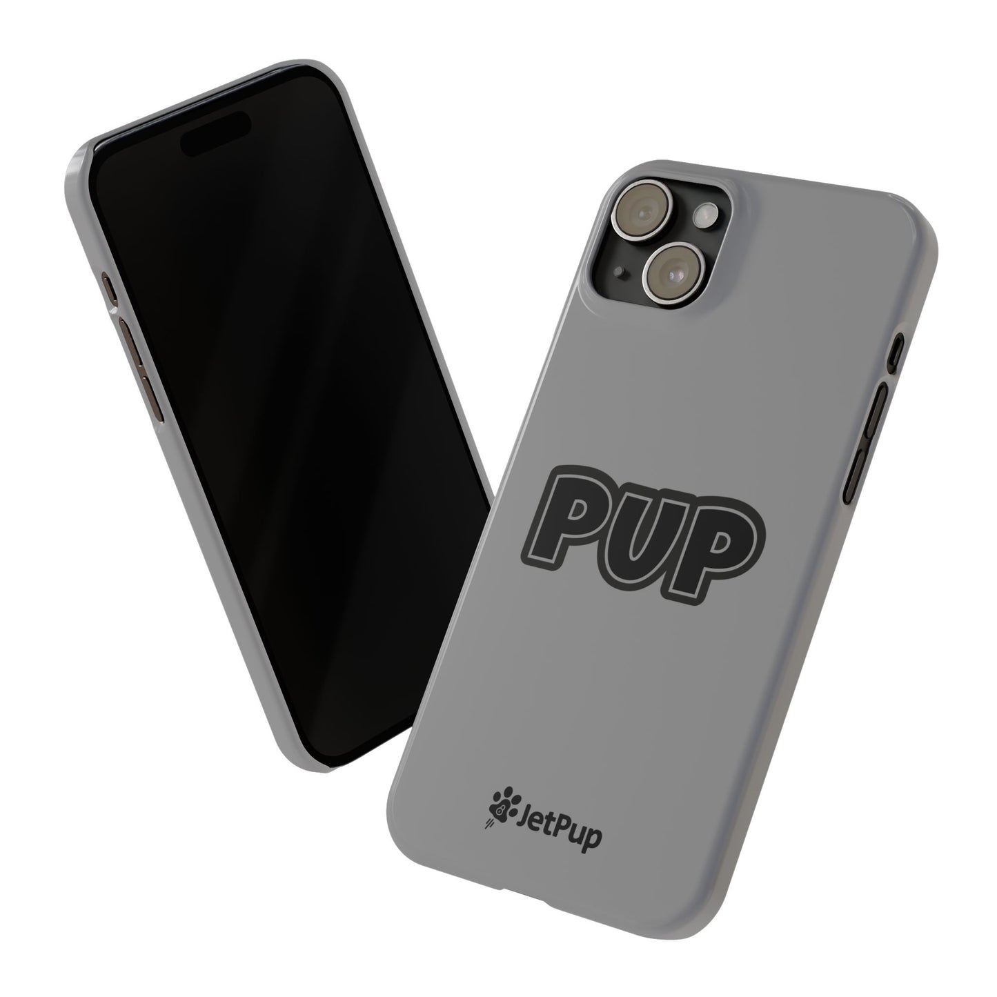 Pup Slim iPhone Cases - Grey