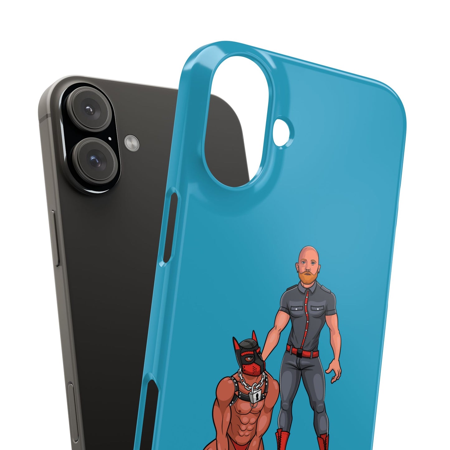 Dad & Pup Slim iPhone Cases - Turquoise