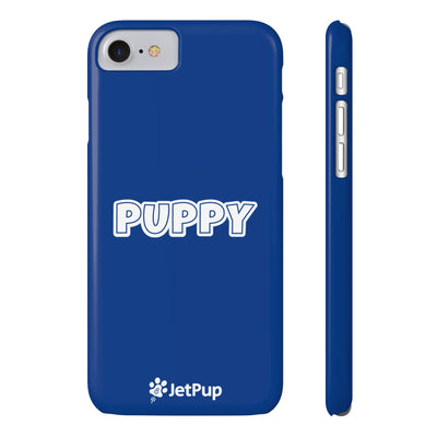 Puppy Slim iPhone Cases - Blue