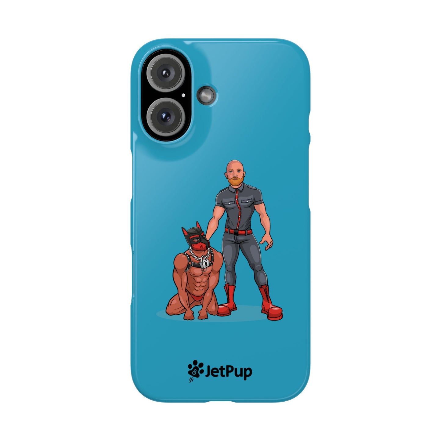 Dad & Pup Slim iPhone Cases - Turquoise