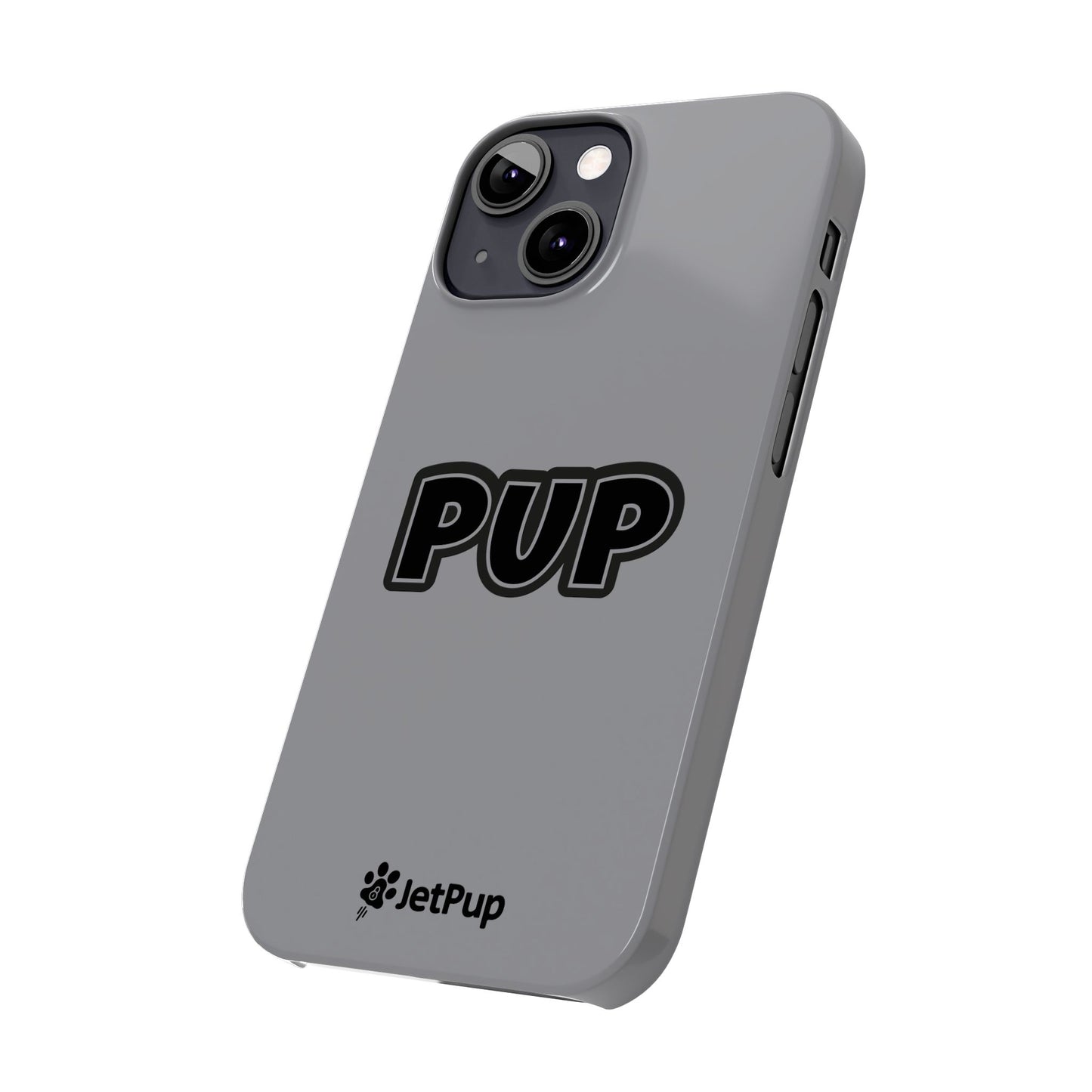 Pup Slim iPhone Cases - Grey