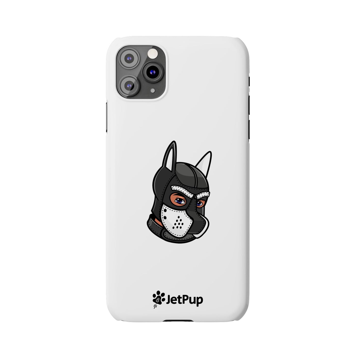 Pup Hood Slim iPhone Cases - White