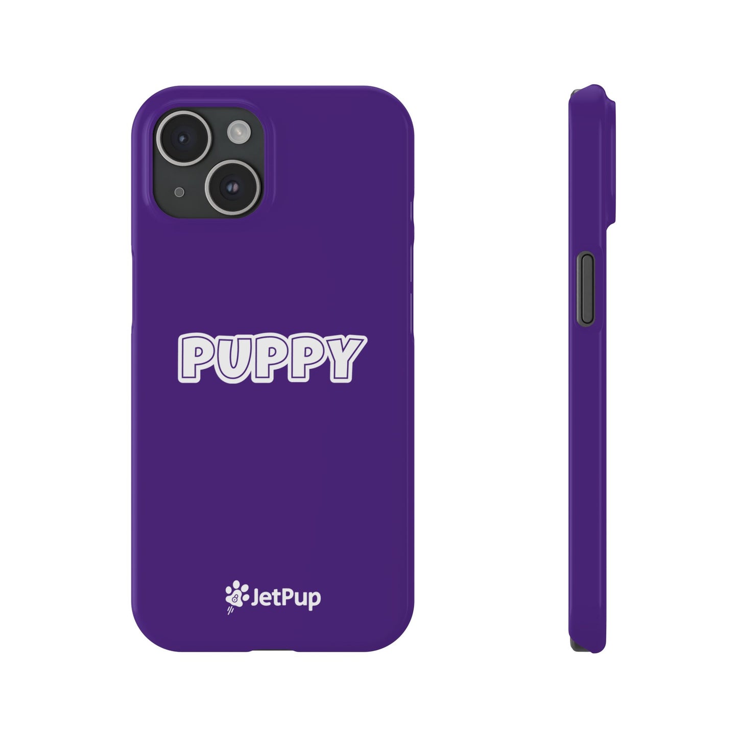 Puppy Slim iPhone Cases - Purple