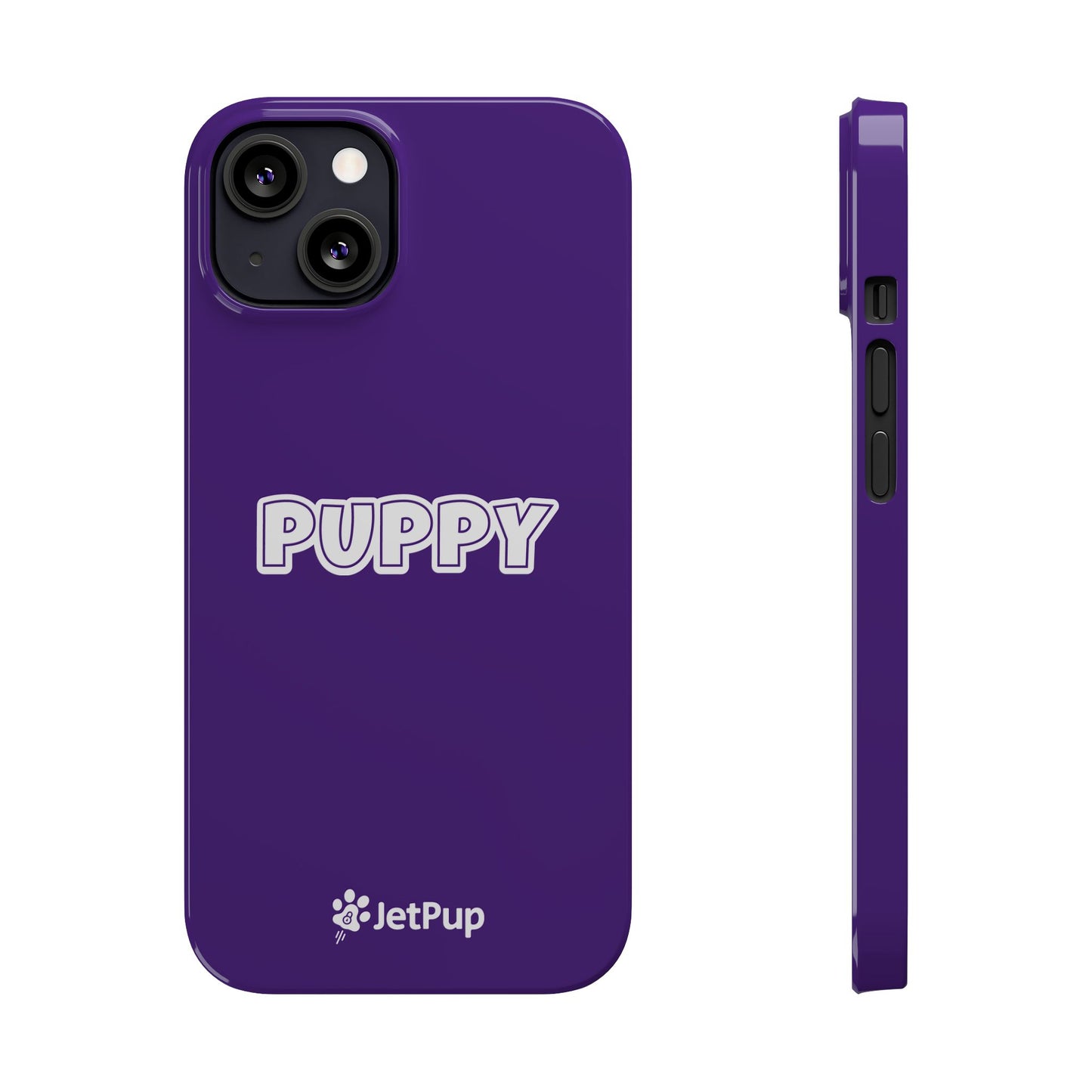 Puppy Slim iPhone Cases - Purple