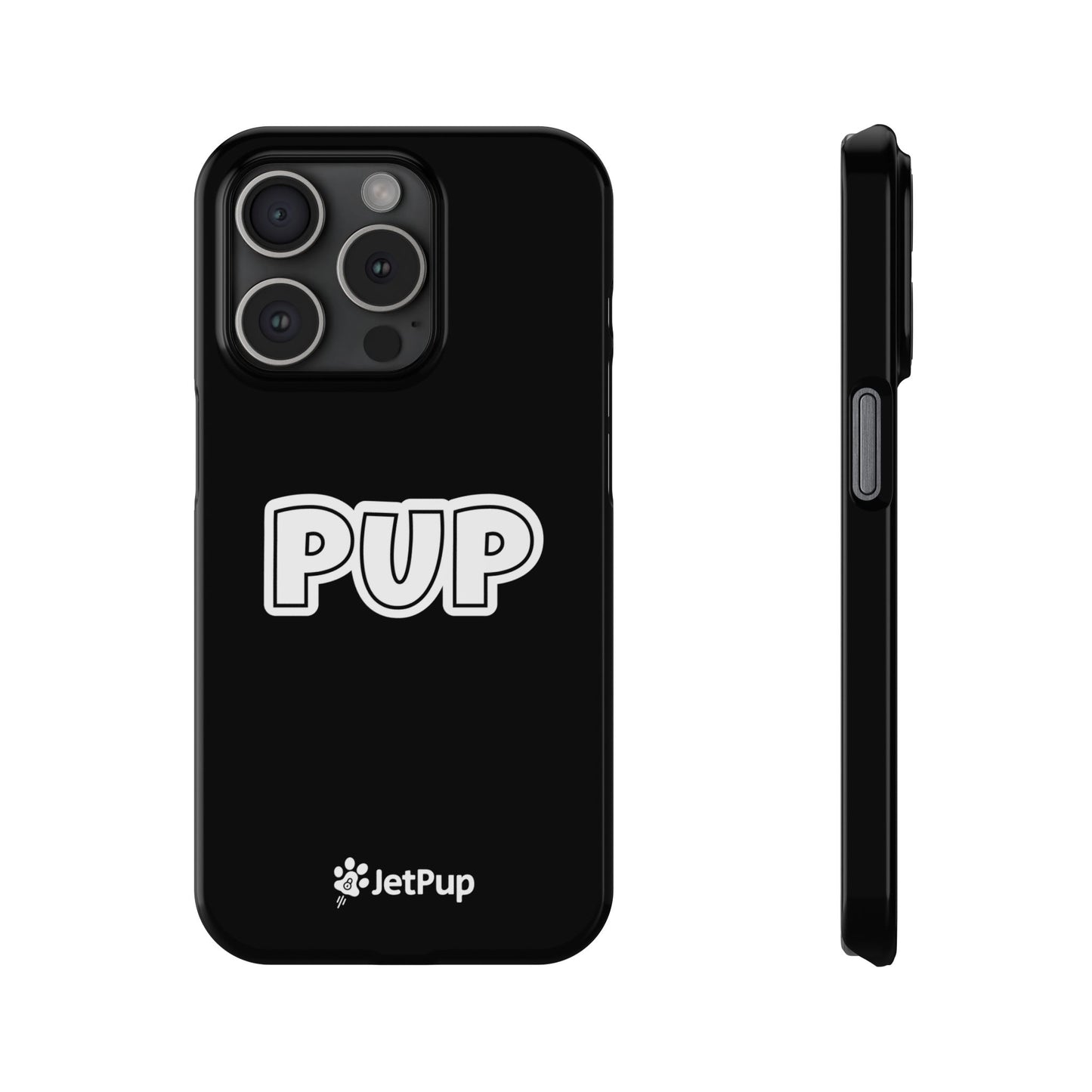 Pup Slim iPhone Cases - Black