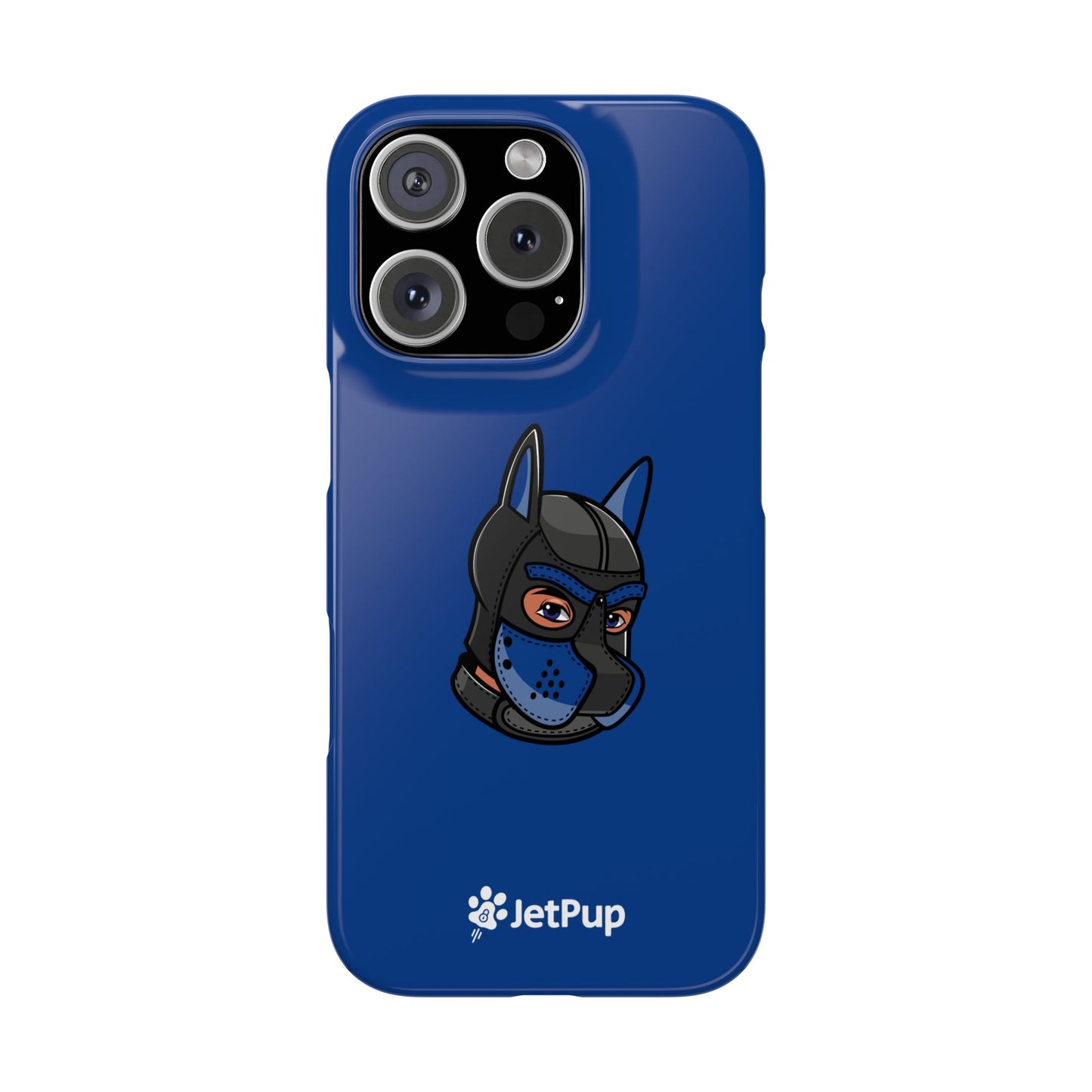 Pup Hood Slim iPhone Cases - Blue