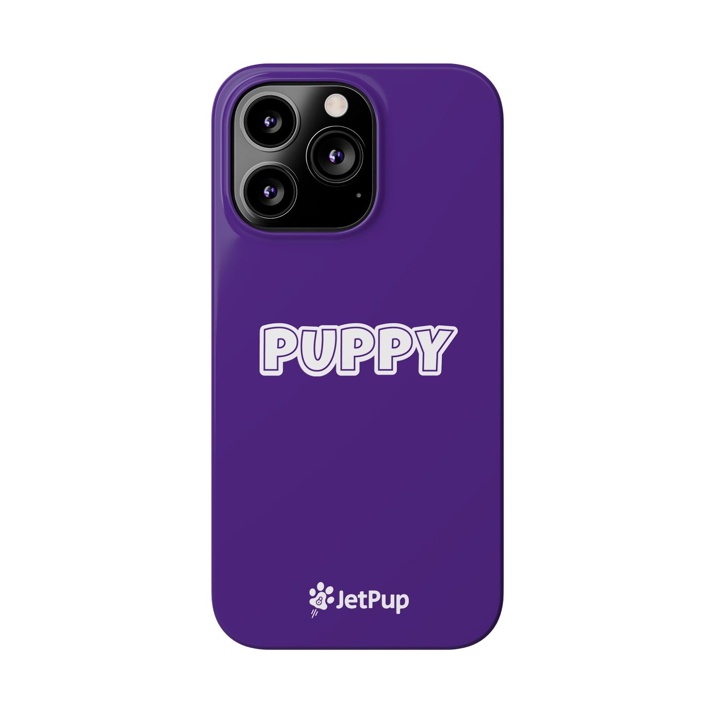 Puppy Slim iPhone Cases - Purple