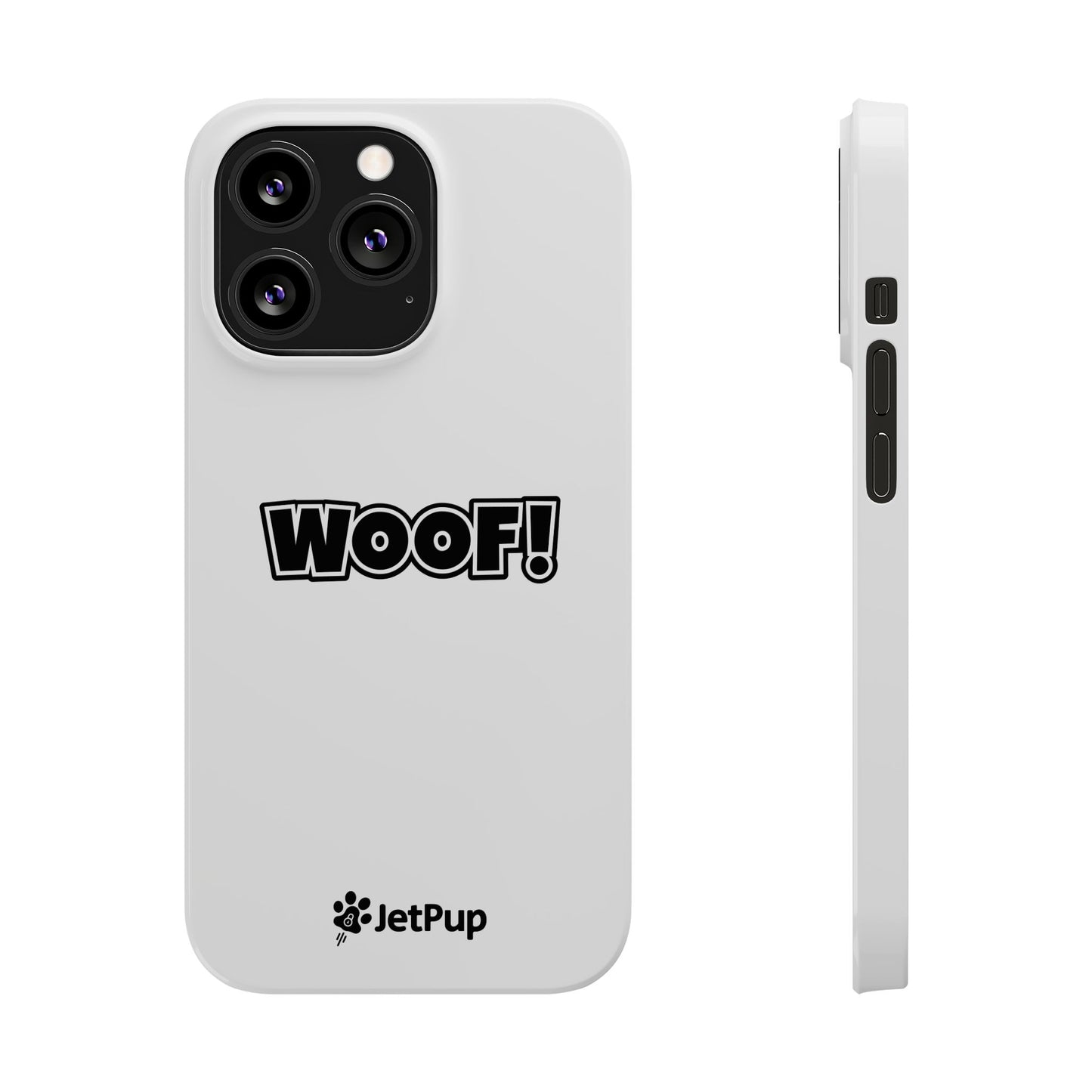 Woof Slim iPhone Cases - White