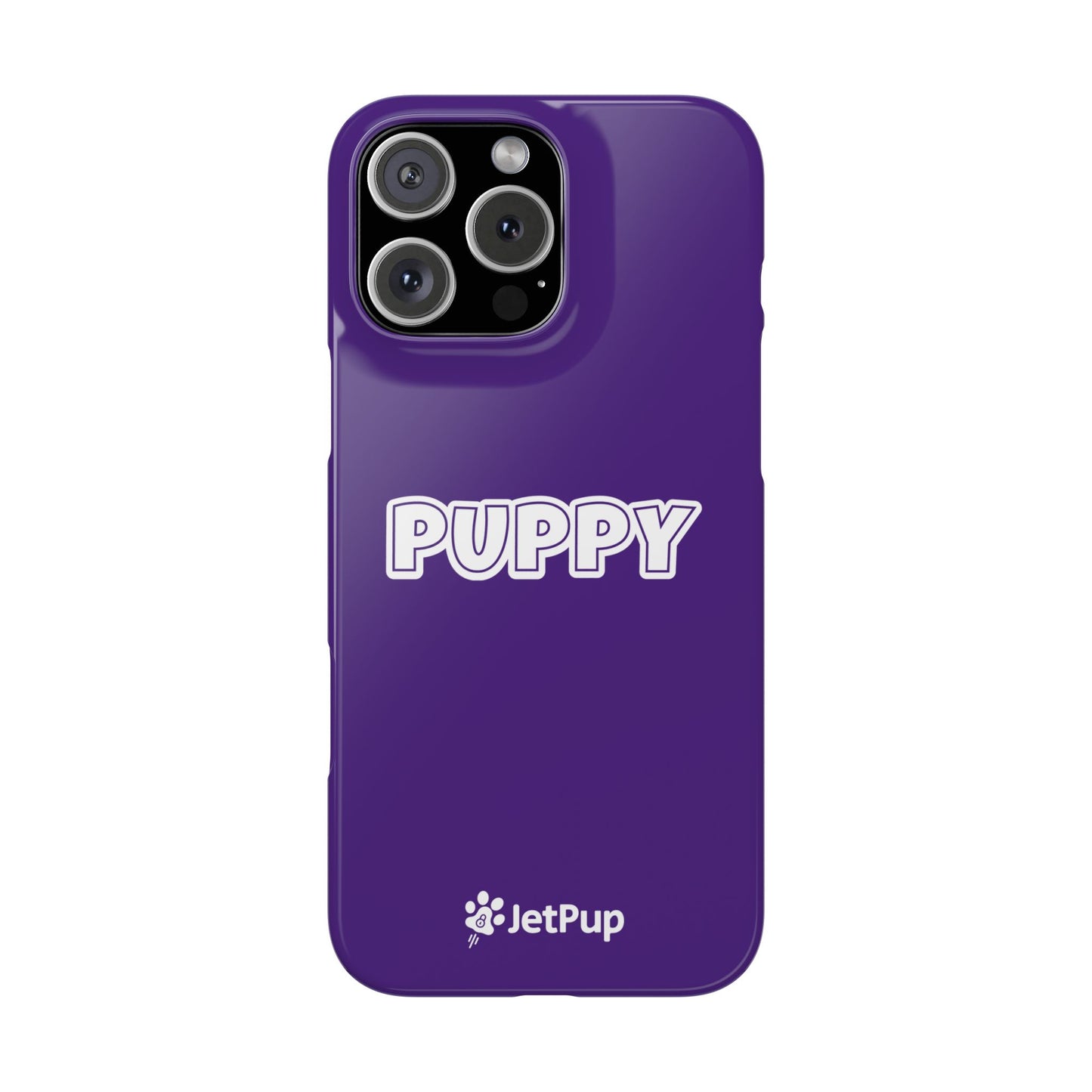 Puppy Slim iPhone Cases - Purple