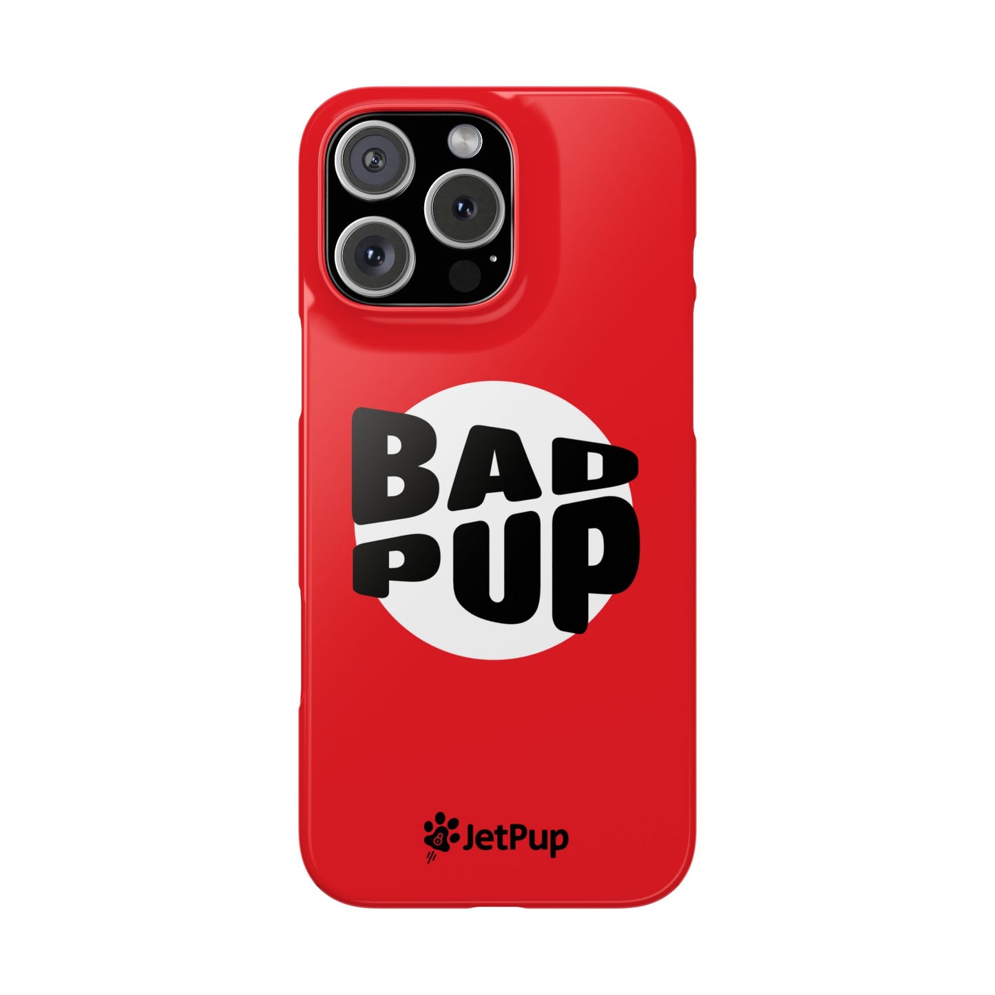 Bad Pup Slim iPhone Cases - Red