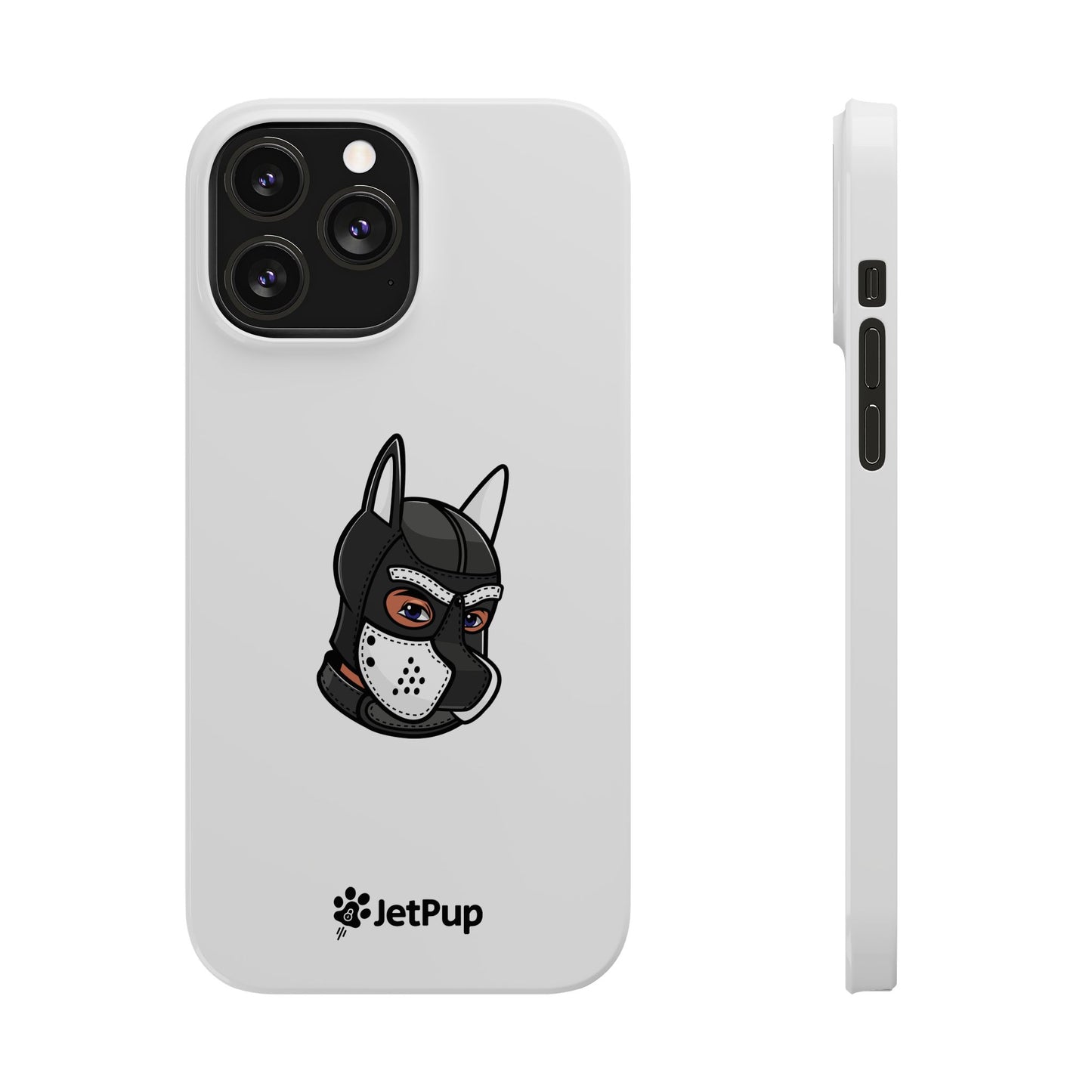 Pup Hood Slim iPhone Cases - White
