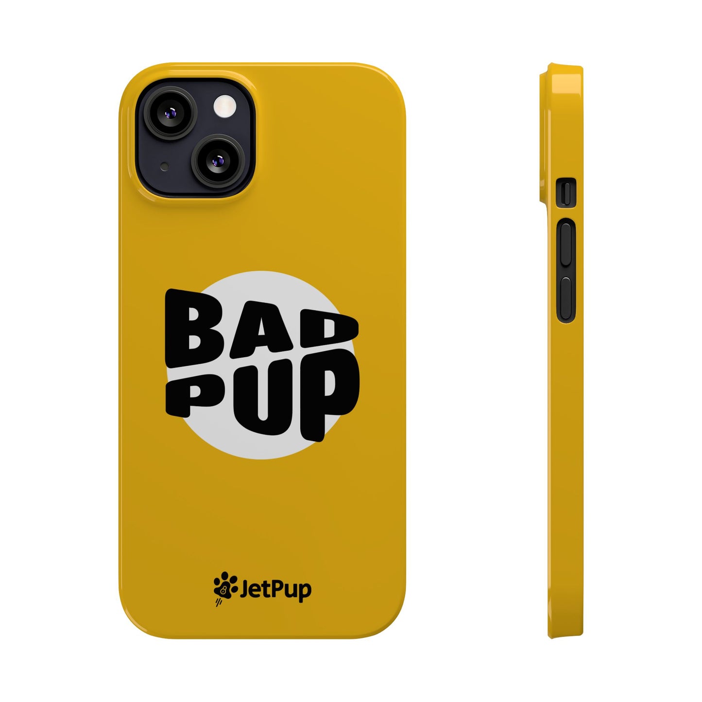Bad Pup Slim iPhone Cases - Yellow