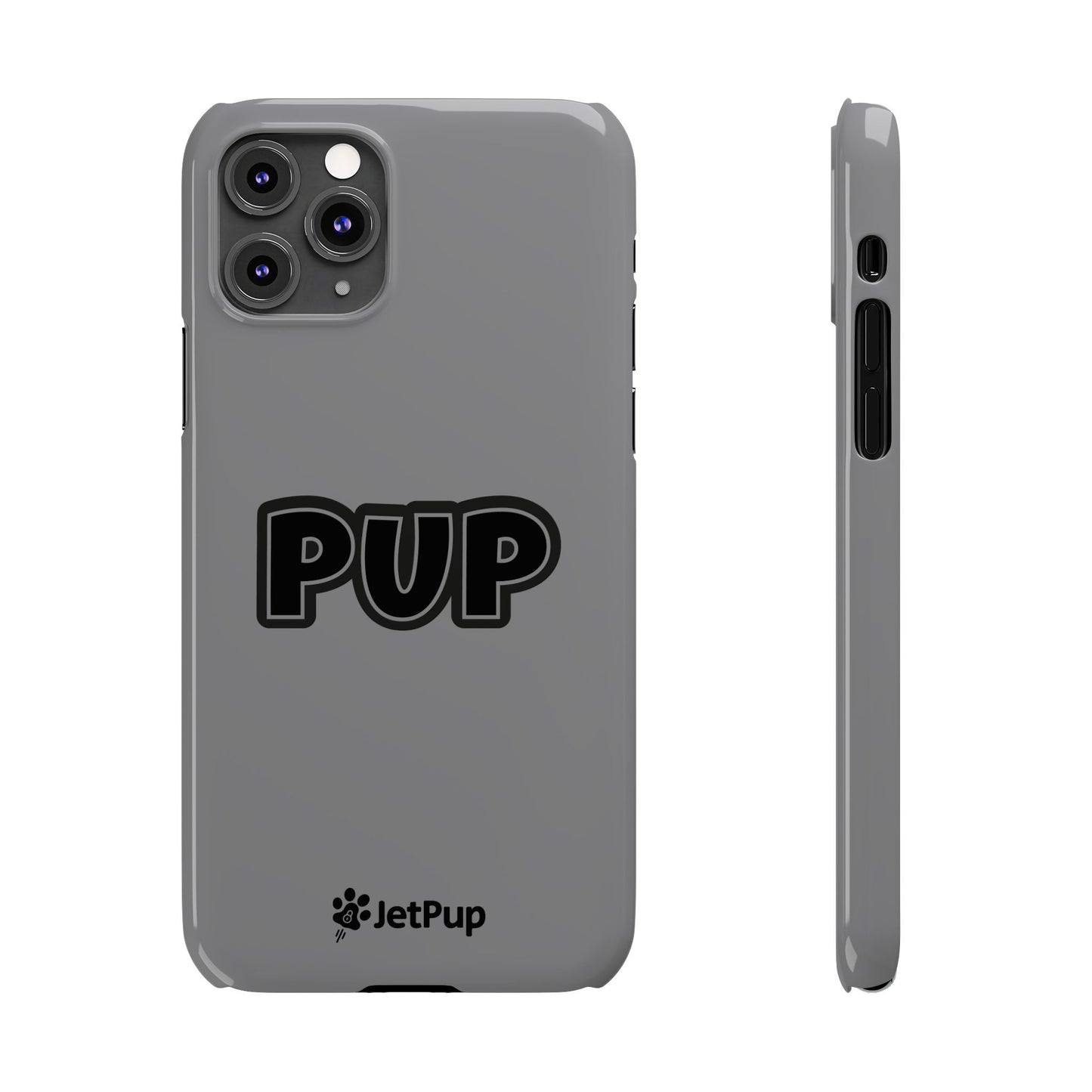 Pup Slim iPhone Cases - Grey