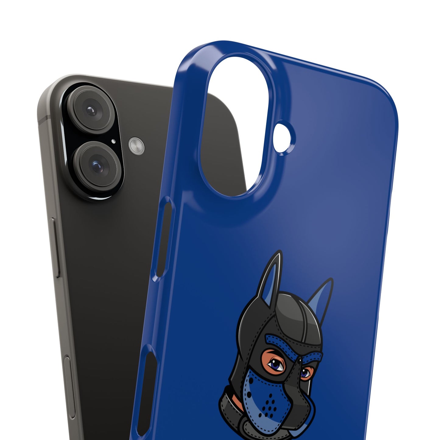 Pup Hood Slim iPhone Cases - Blue