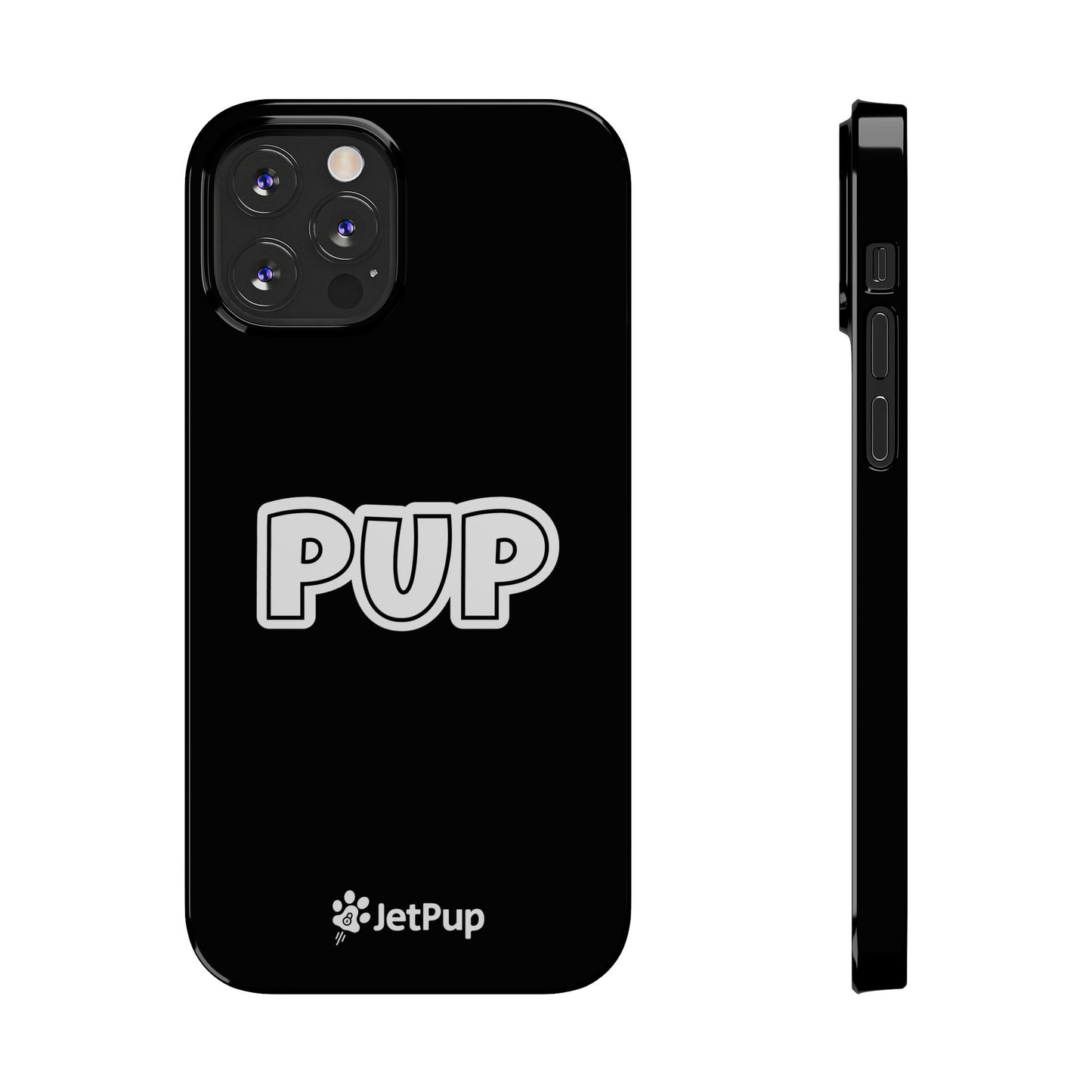 Pup Slim iPhone Cases - Black