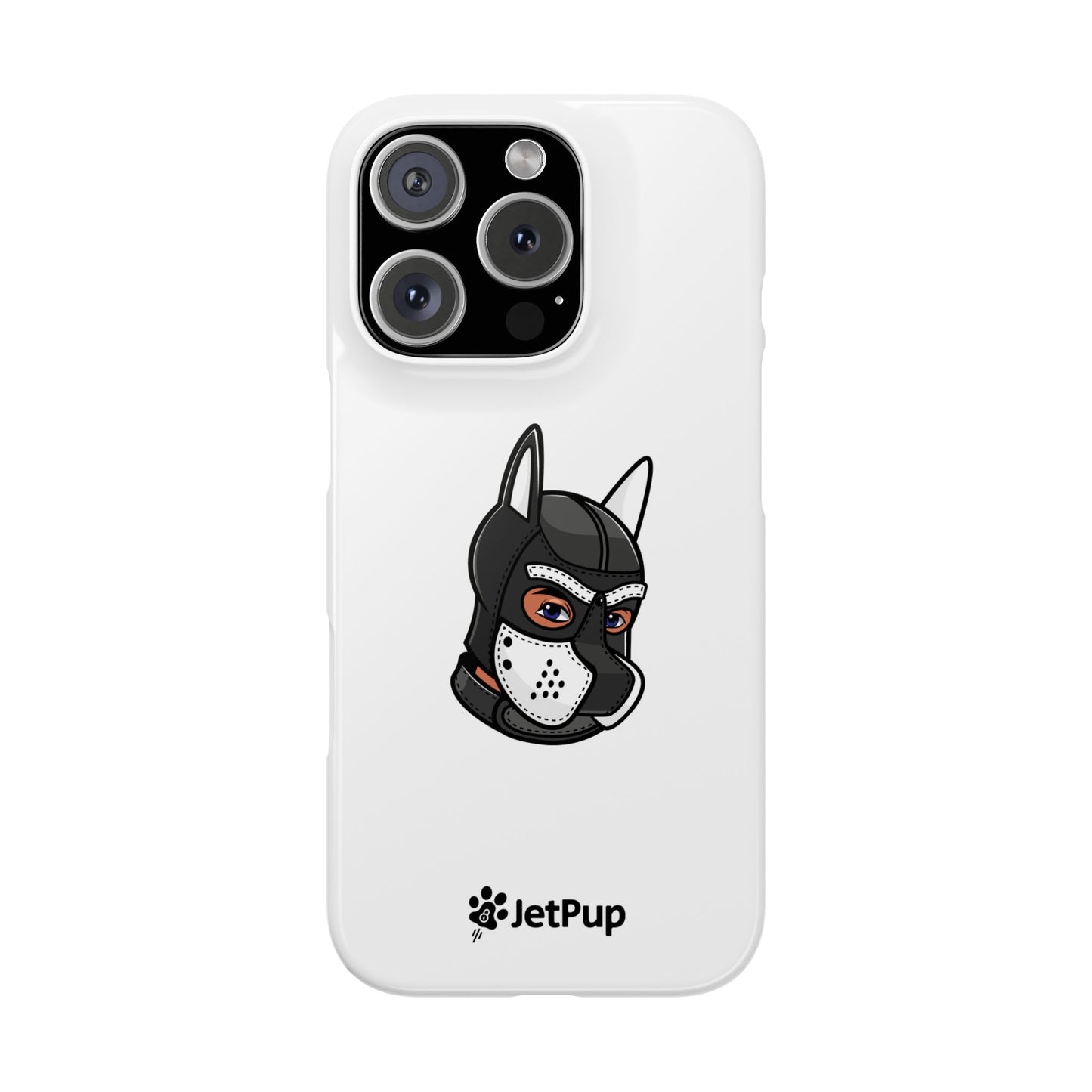 Pup Hood Slim iPhone Cases - White