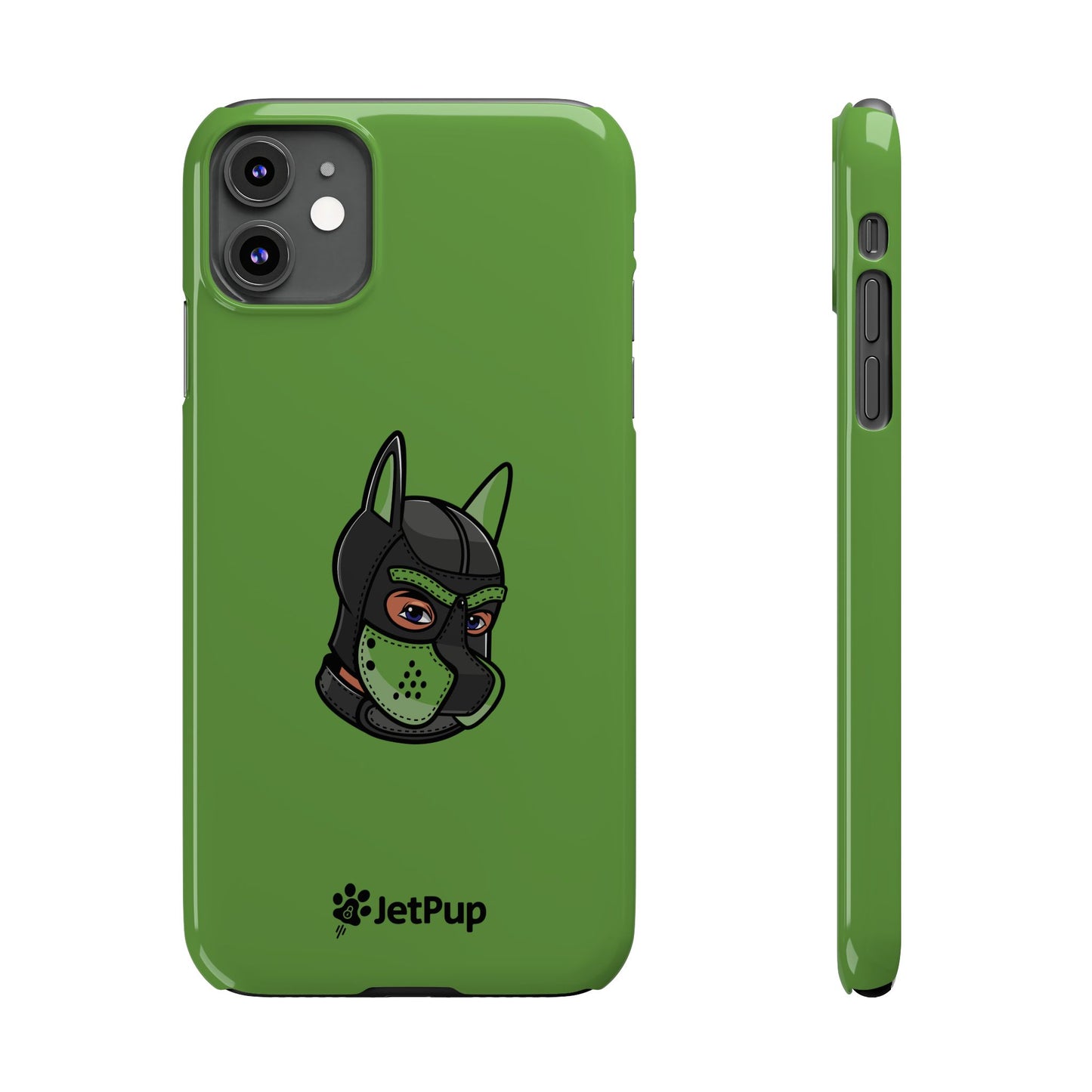Pup Hood Slim iPhone Cases - Green