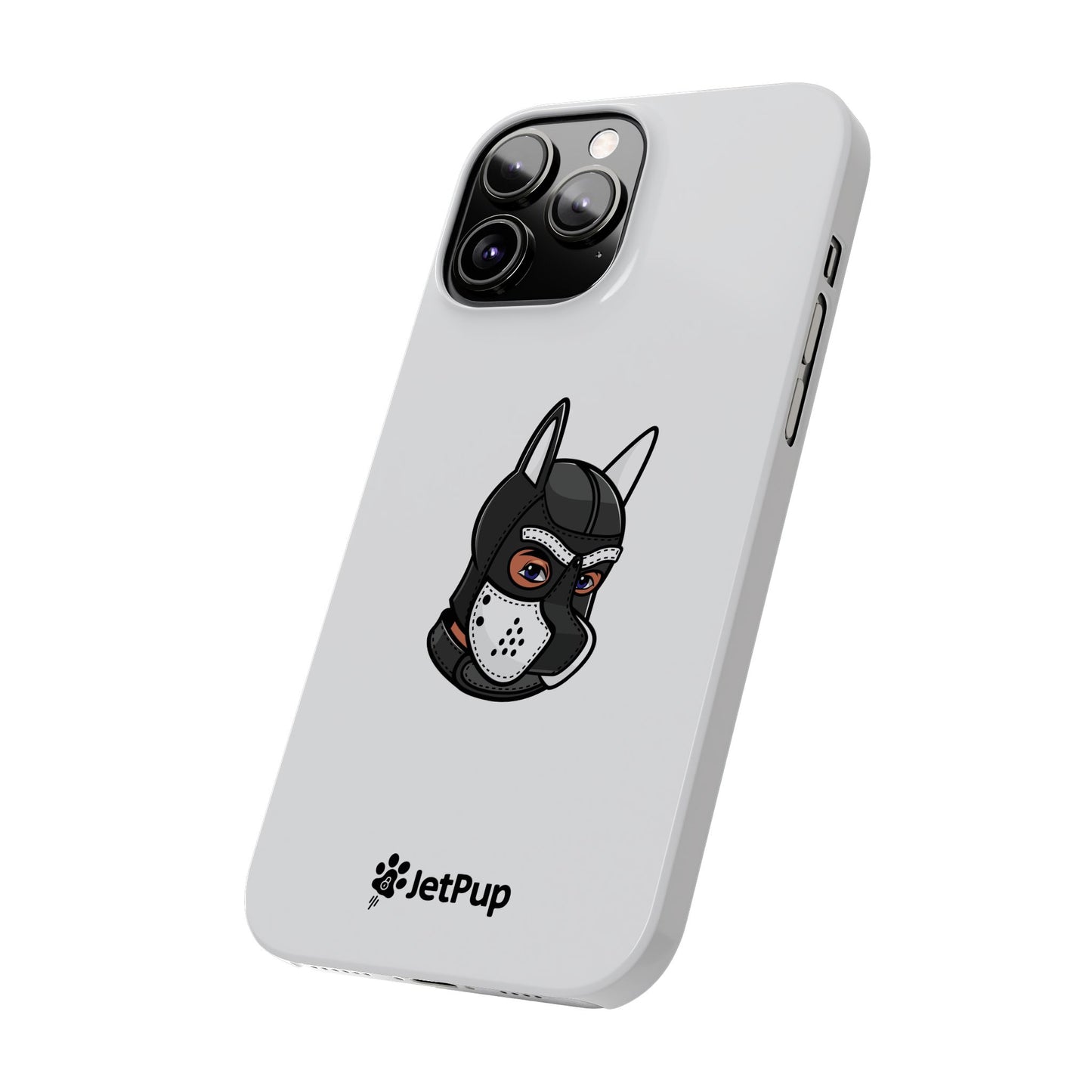Pup Hood Slim iPhone Cases - White