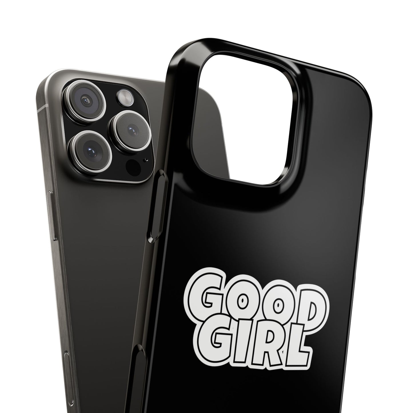 Good Girl Slim iPhone Cases - Black