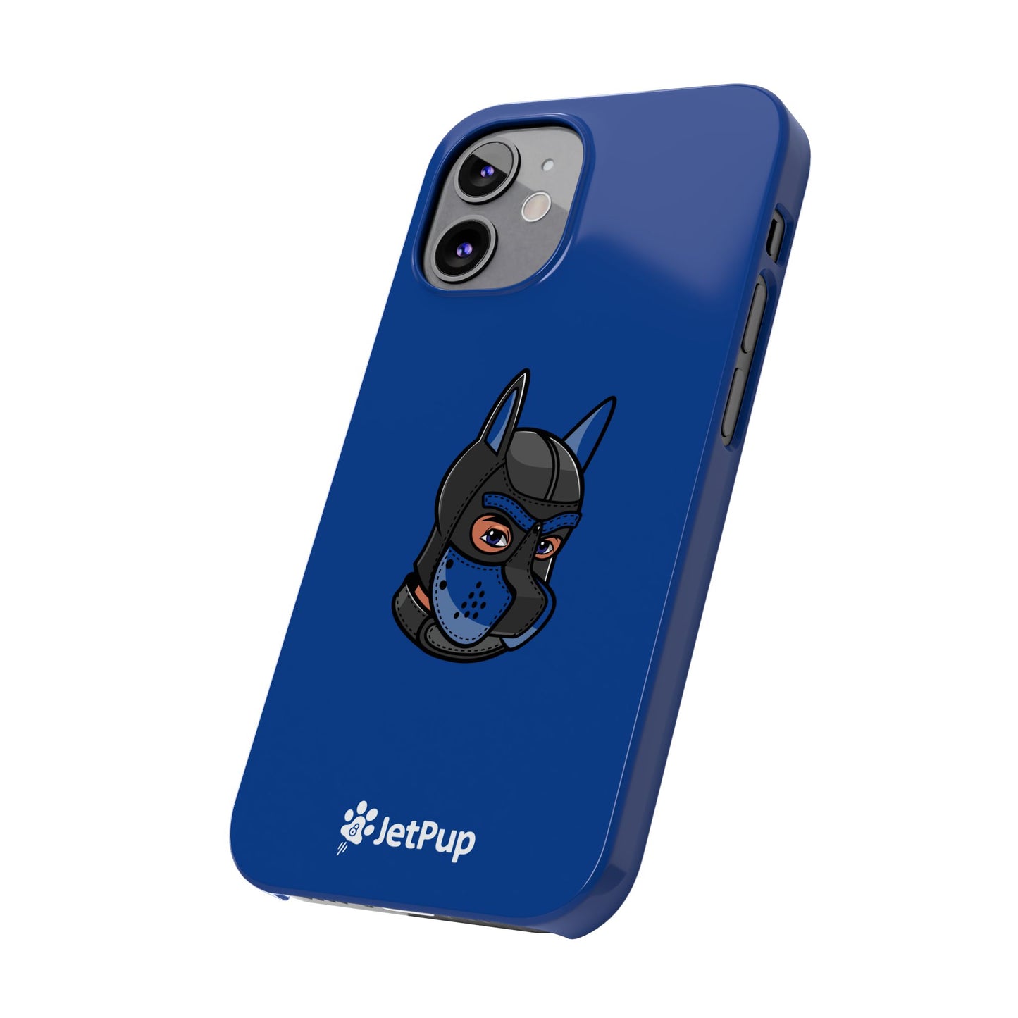 Pup Hood Slim iPhone Cases - Blue