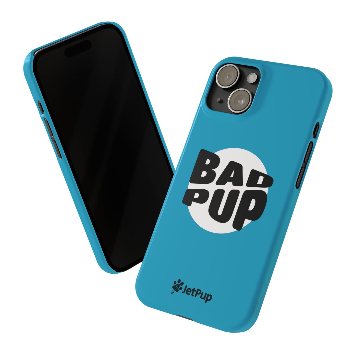 Bad Pup Slim iPhone Cases - Turquoise