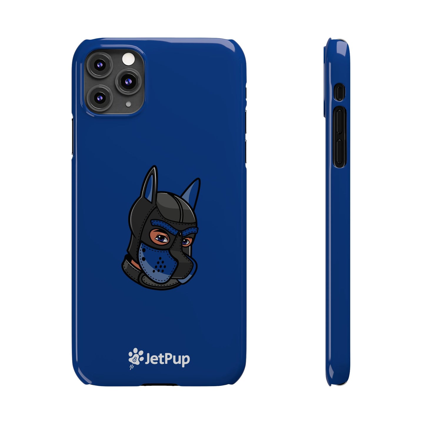 Pup Hood Slim iPhone Cases - Blue