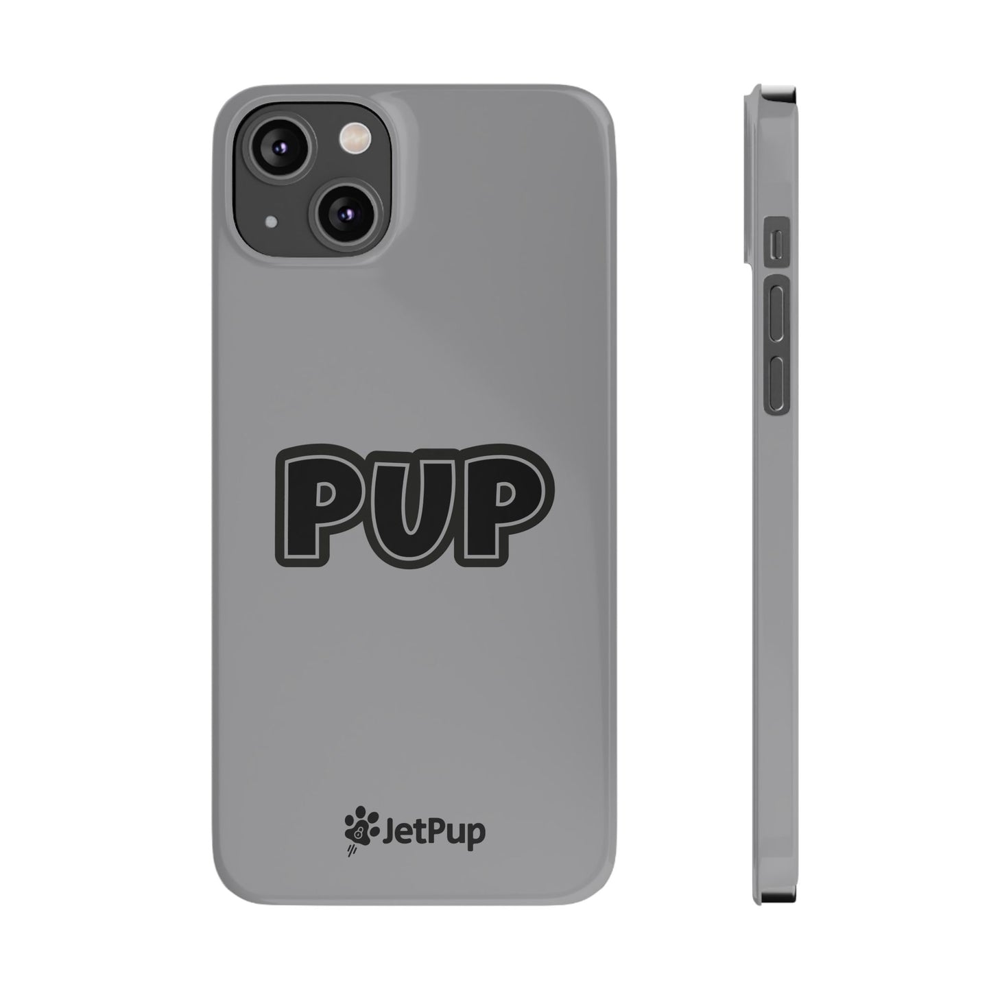 Pup Slim iPhone Cases - Grey