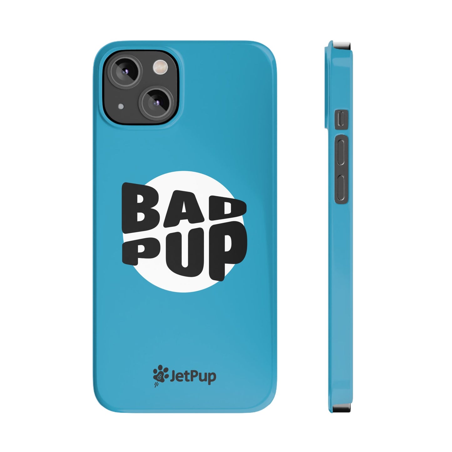 Bad Pup Slim iPhone Cases - Turquoise