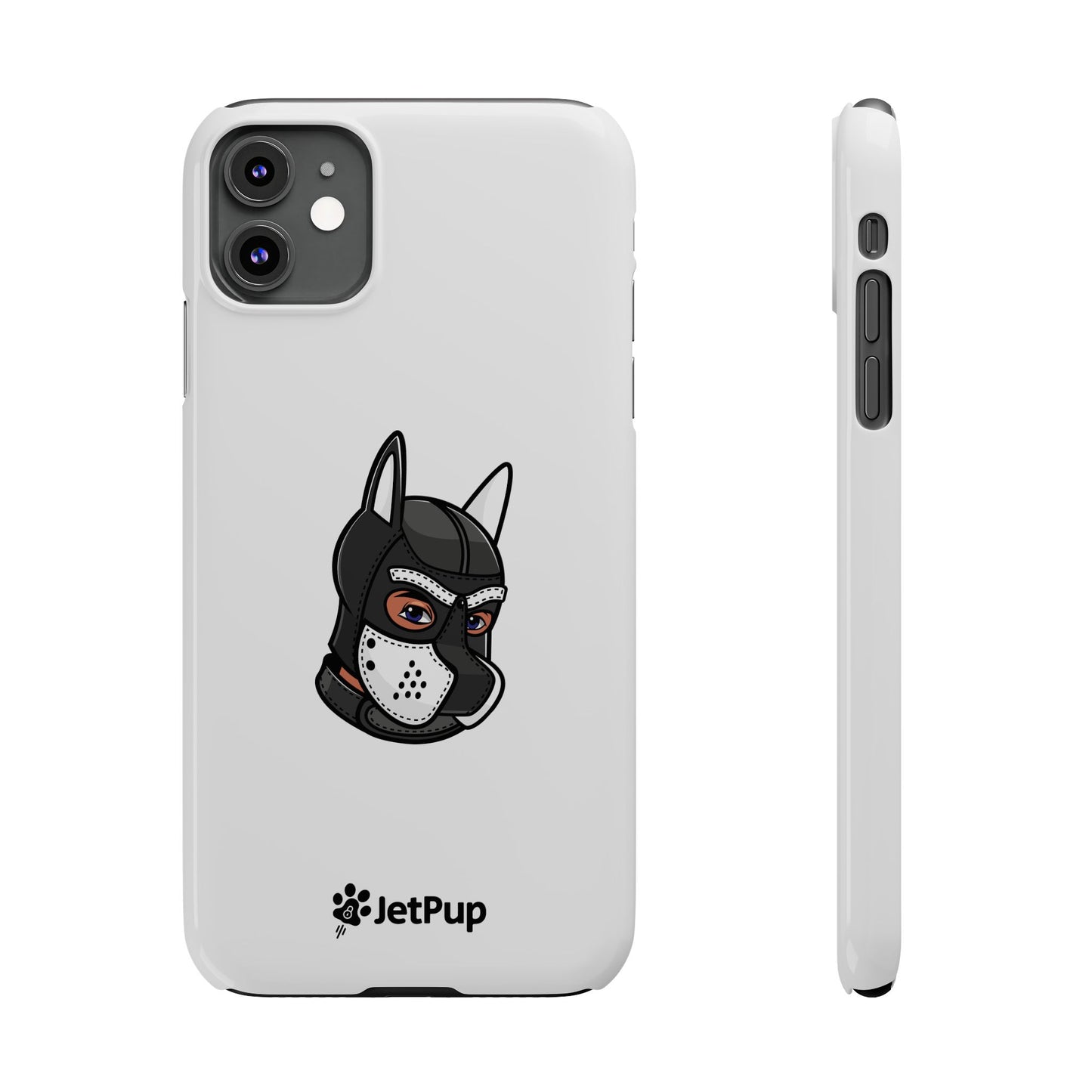 Pup Hood Slim iPhone Cases - White
