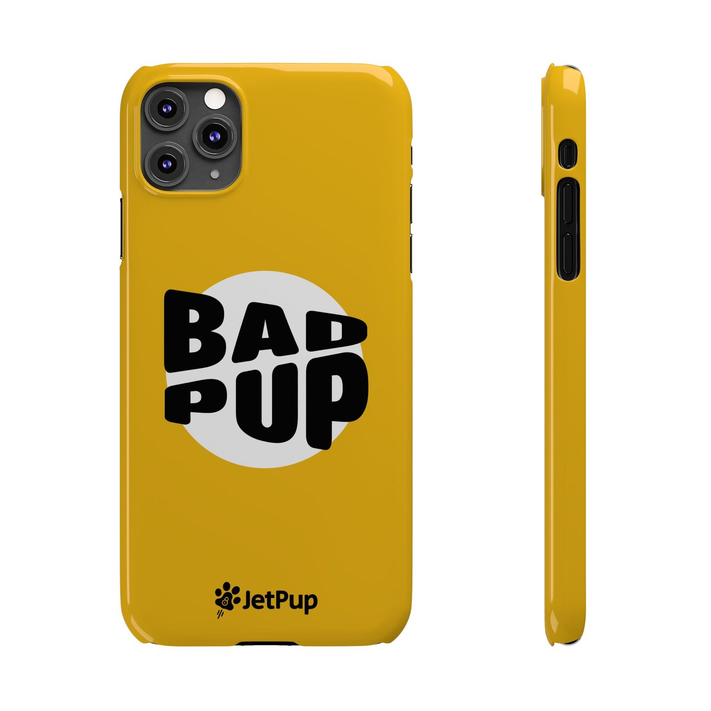 Bad Pup Slim iPhone Cases - Yellow