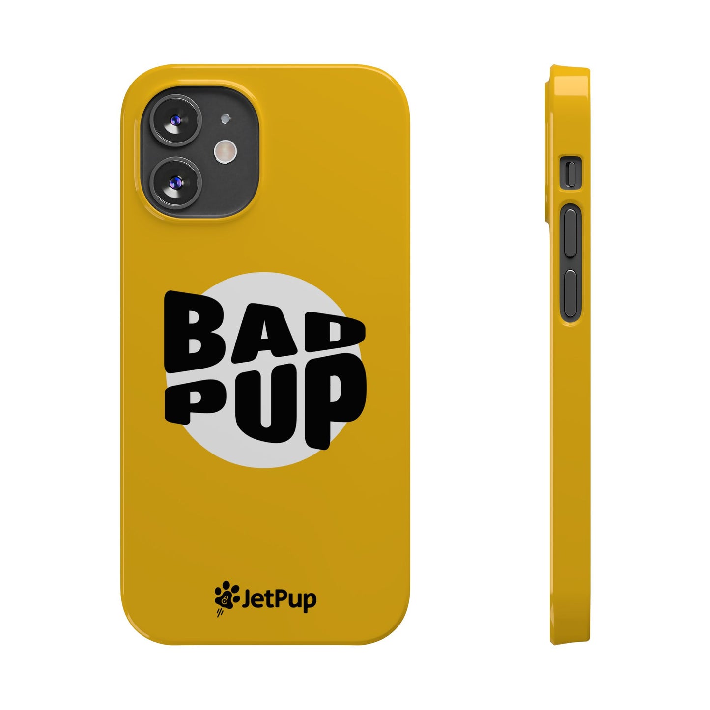 Bad Pup Slim iPhone Cases - Yellow