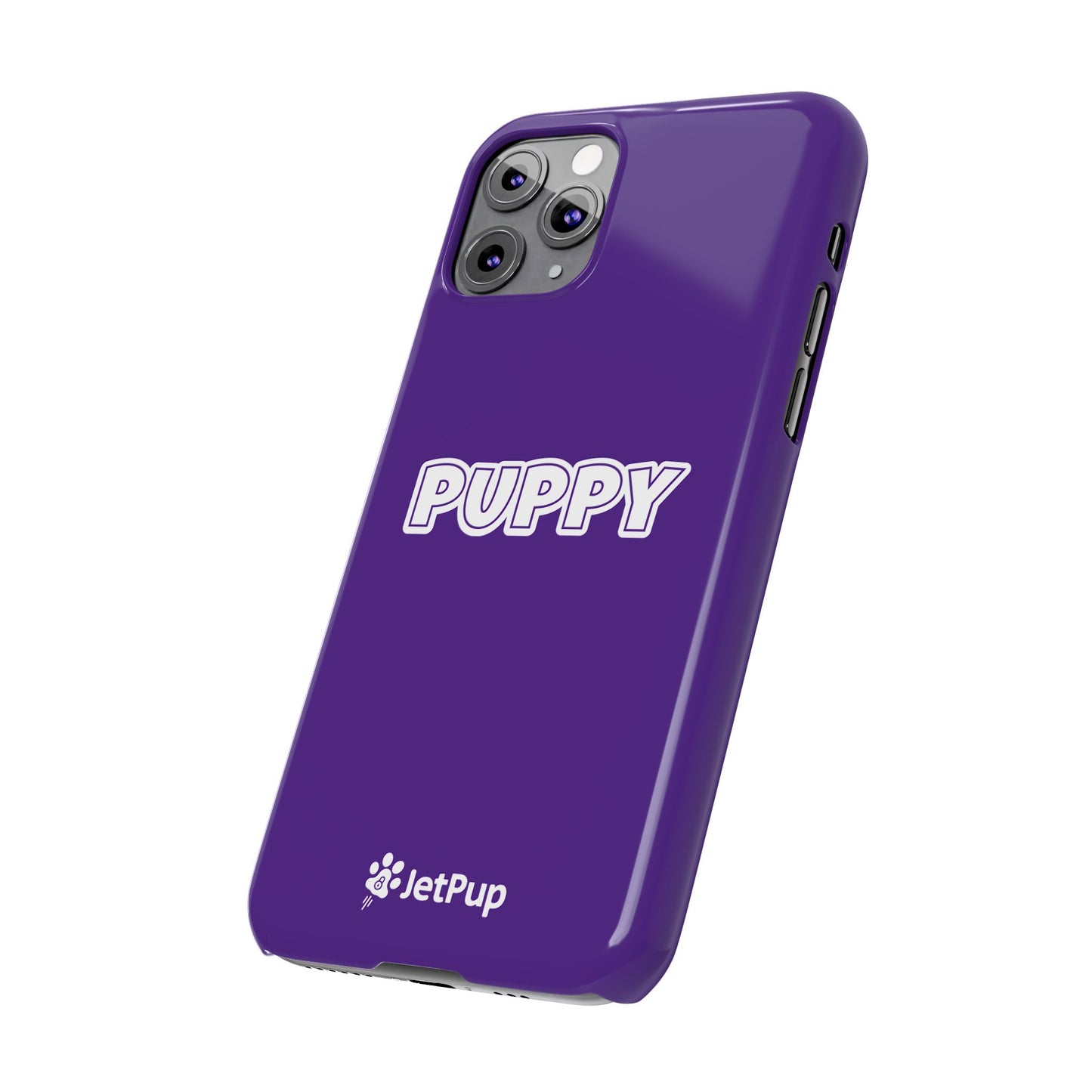 Puppy Slim iPhone Cases - Purple