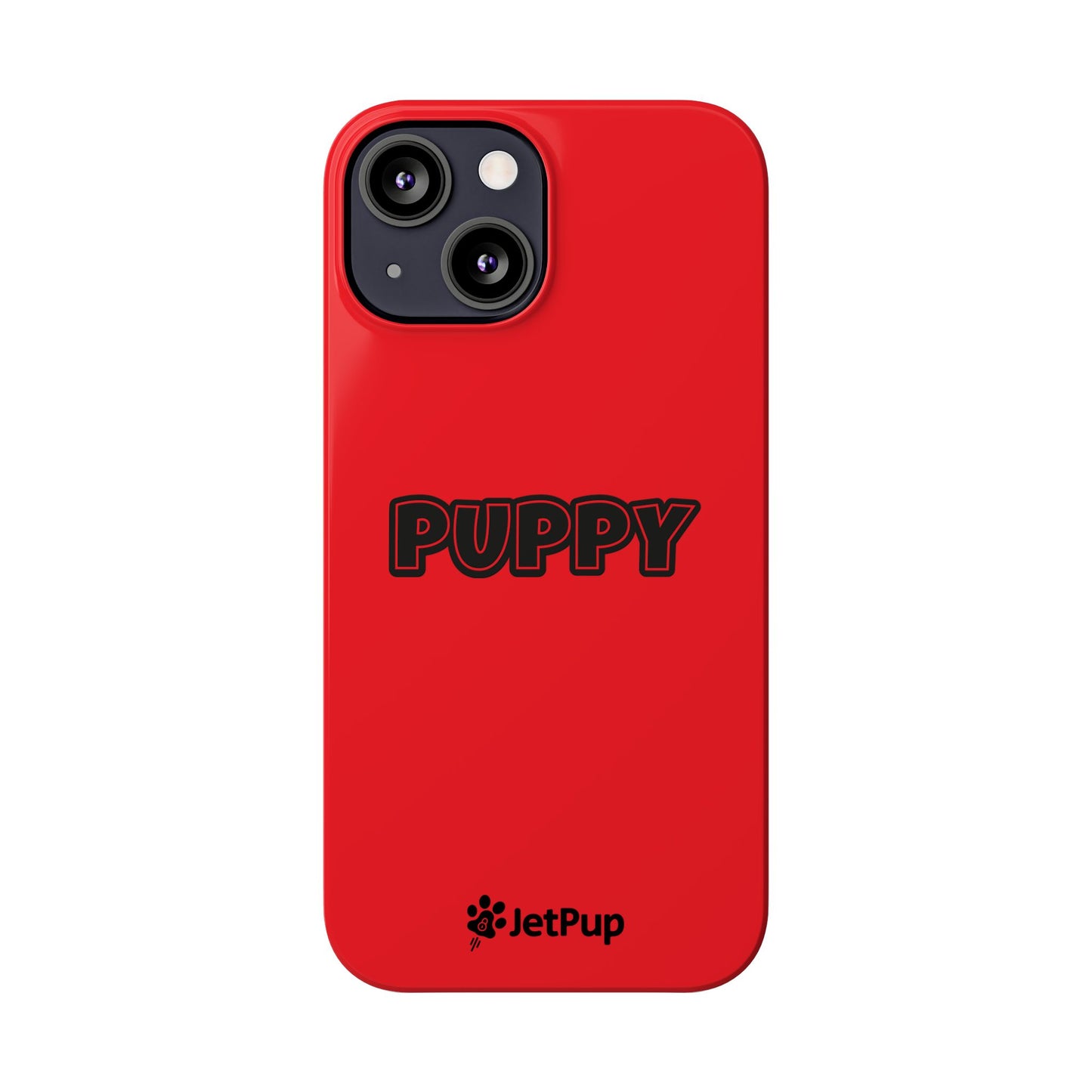 Puppy Slim iPhone Cases - Red