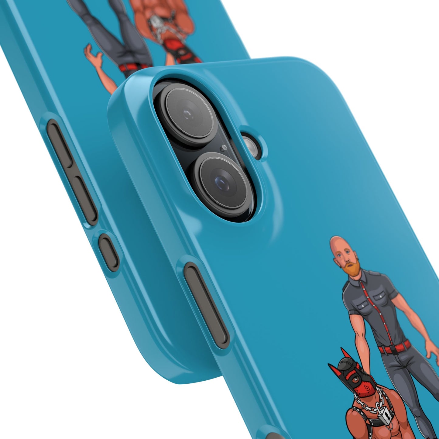 Dad & Pup Slim iPhone Cases - Turquoise