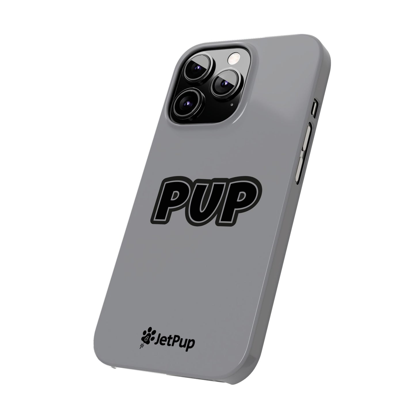 Pup Slim iPhone Cases - Grey
