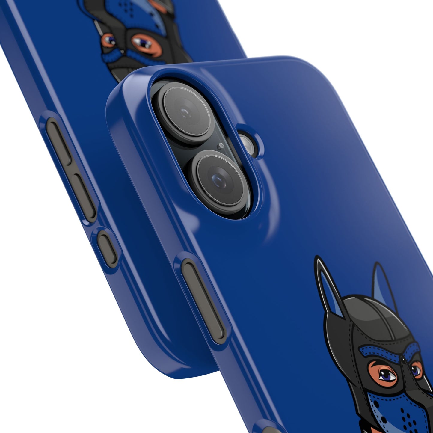 Pup Hood Slim iPhone Cases - Blue