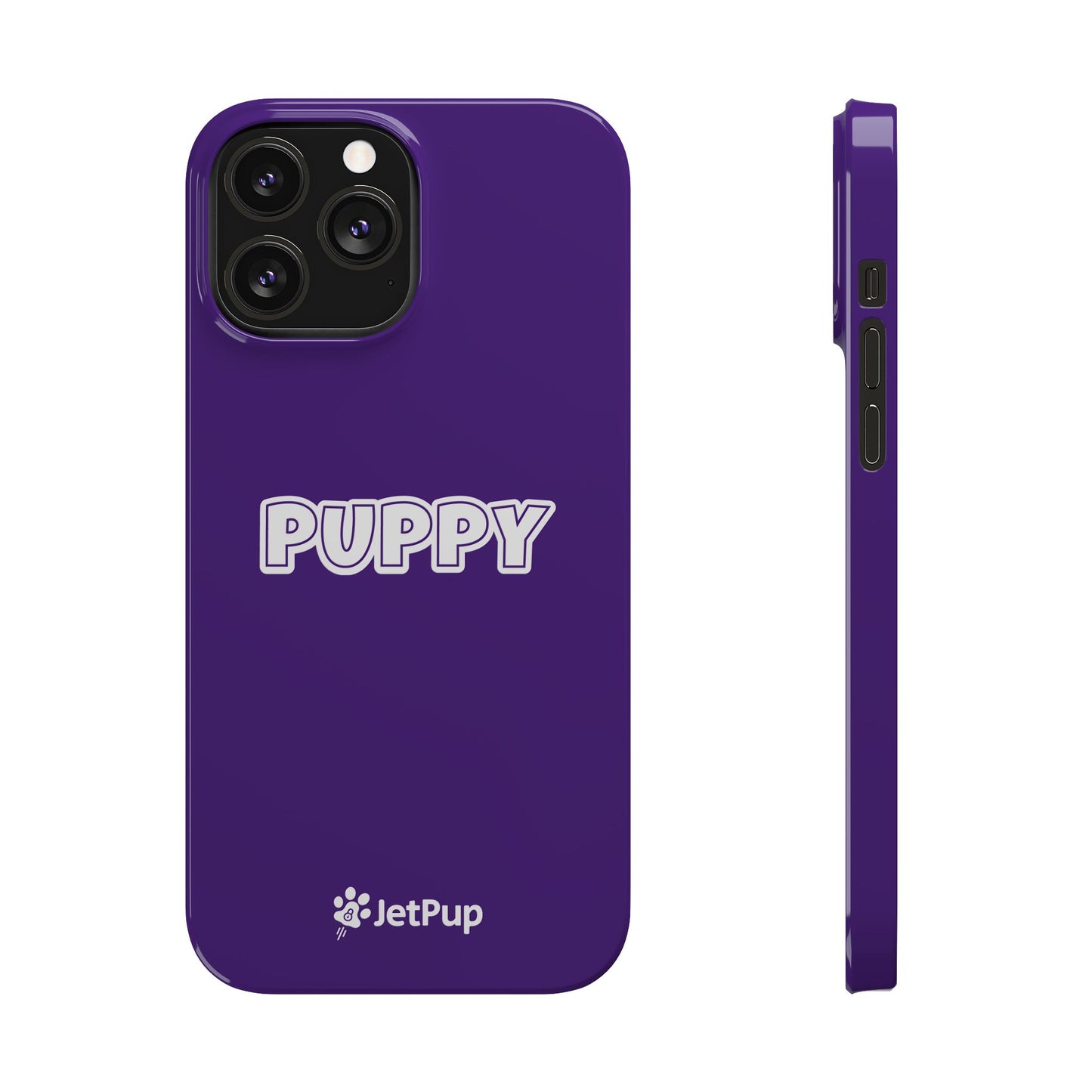Puppy Slim iPhone Cases - Purple