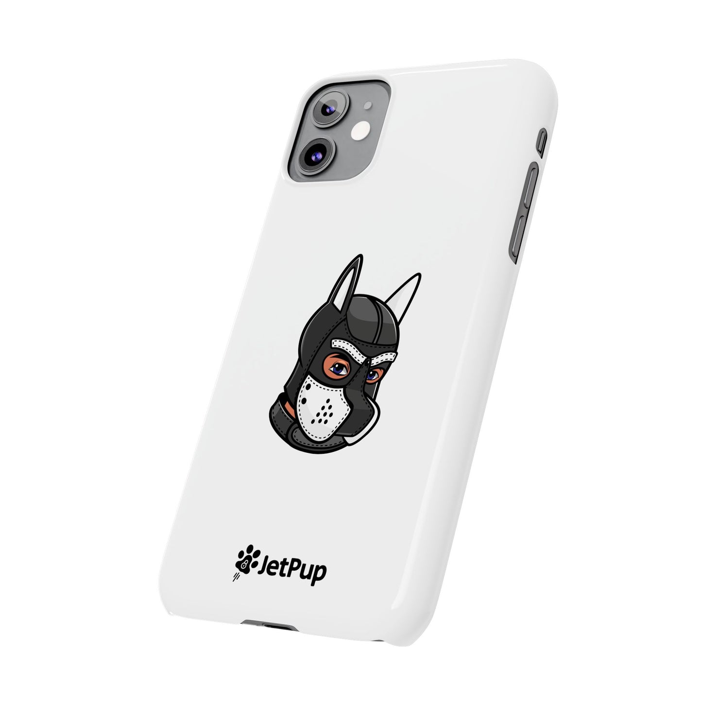 Pup Hood Slim iPhone Cases - White