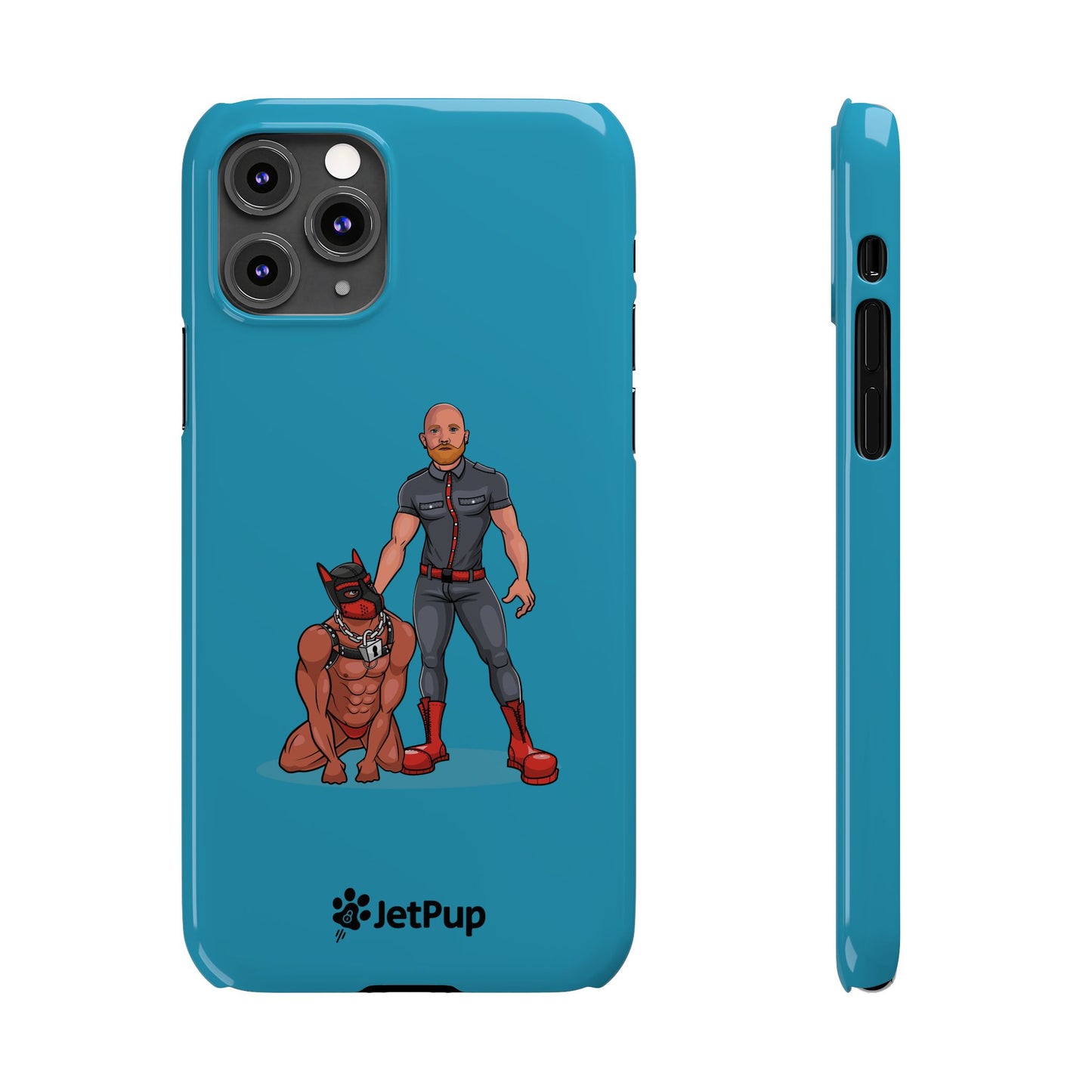 Dad & Pup Slim iPhone Cases - Turquoise
