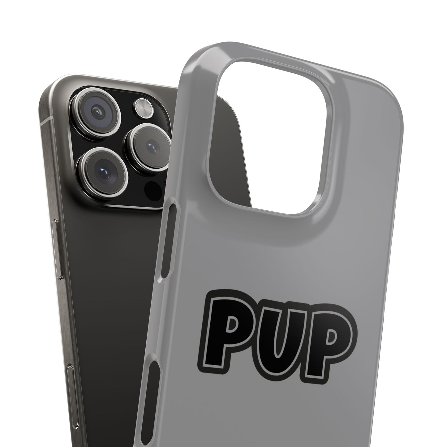 Pup Slim iPhone Cases - Grey