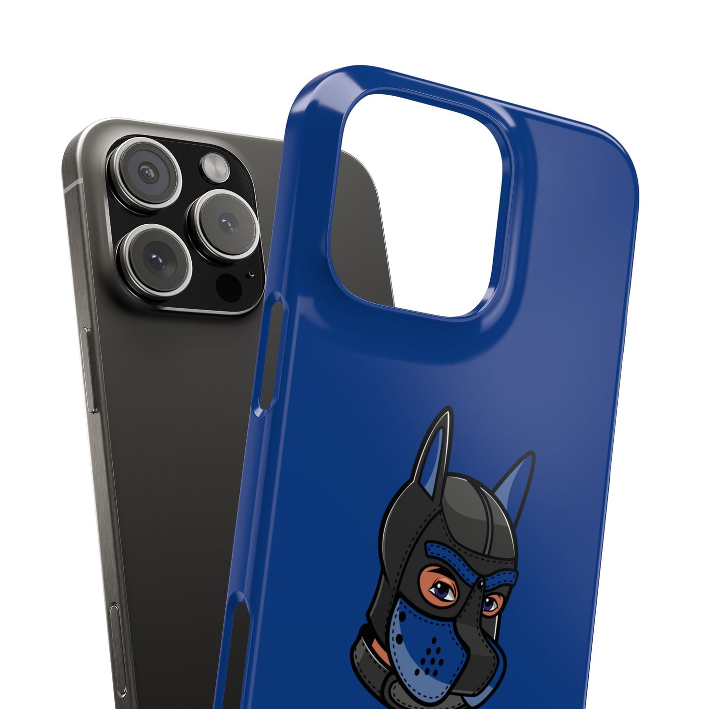 Pup Hood Slim iPhone Cases - Blue