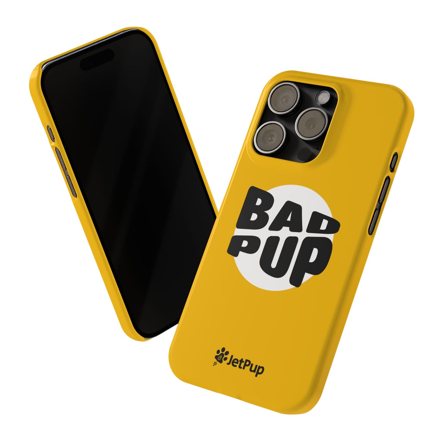 Bad Pup Slim iPhone Cases - Yellow