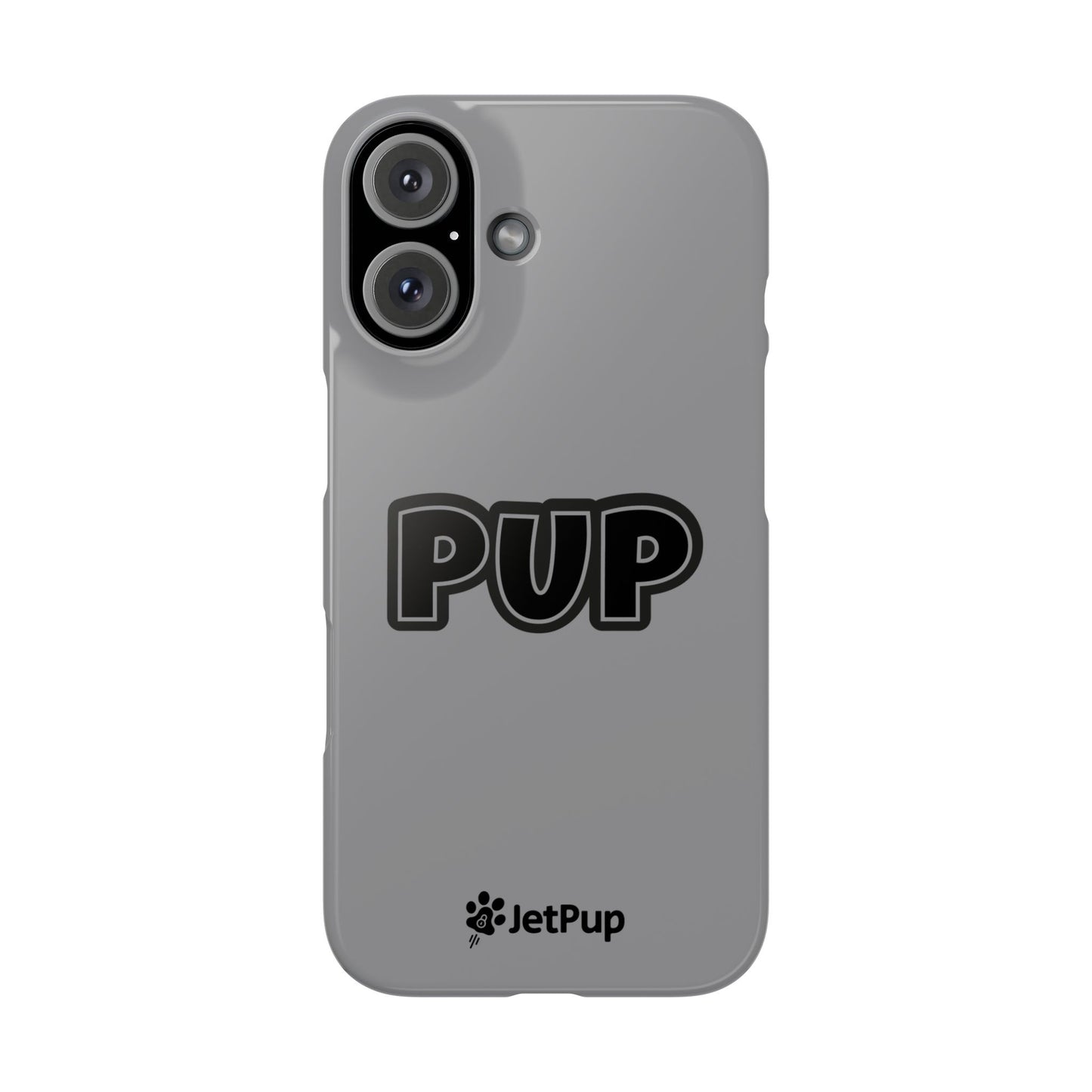 Pup Slim iPhone Cases - Grey