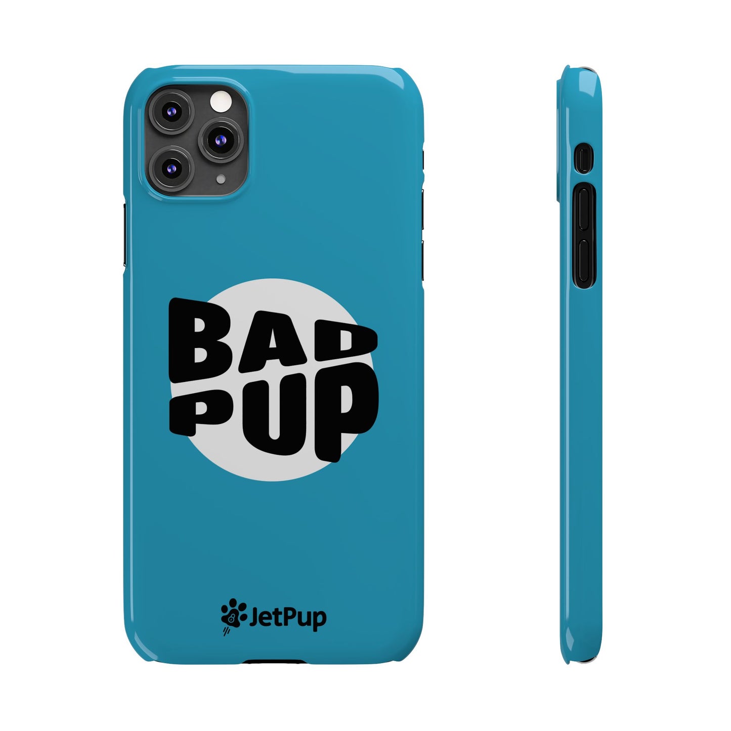 Bad Pup Slim iPhone Cases - Turquoise