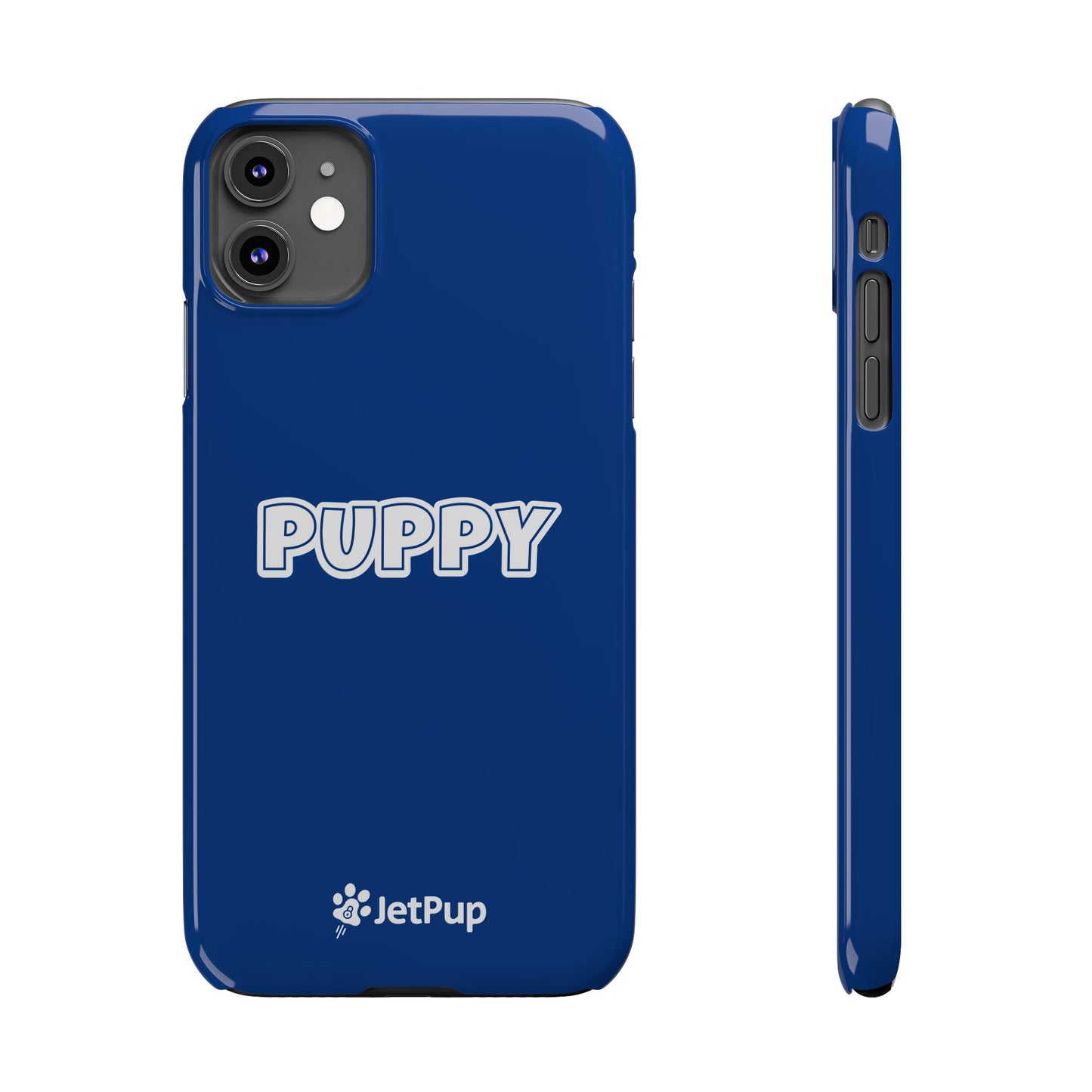 Puppy Slim iPhone Cases - Blue