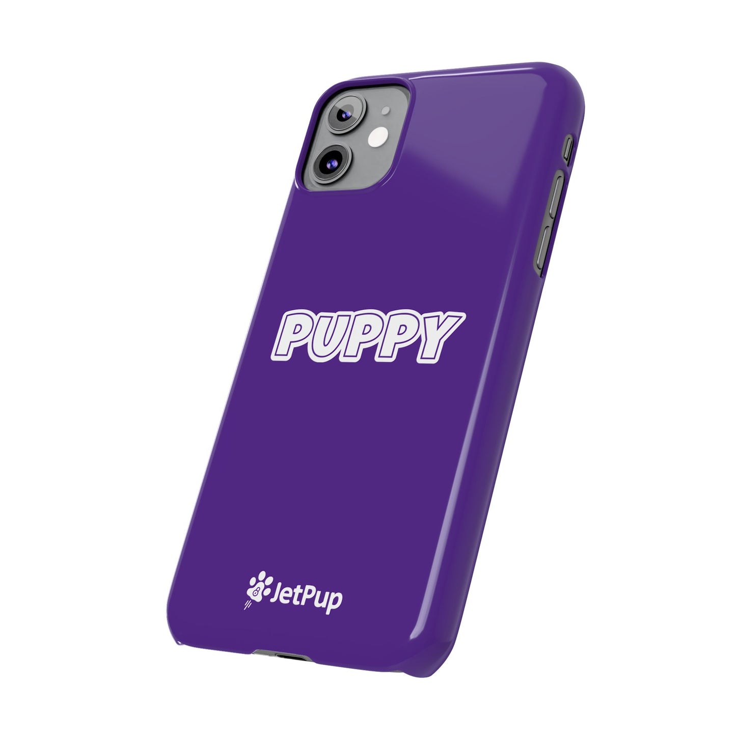 Puppy Slim iPhone Cases - Purple