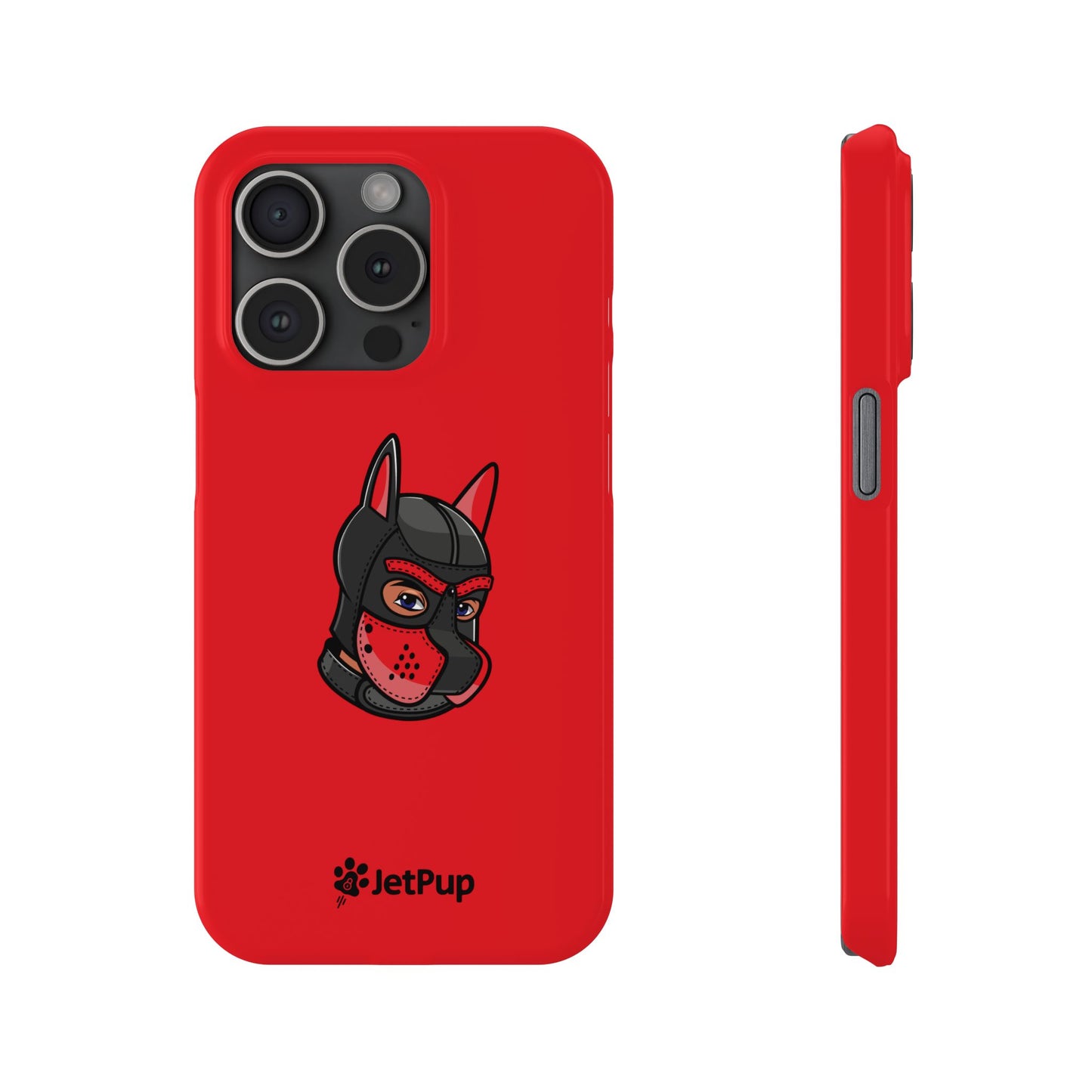 Pup Hood Slim iPhone Cases - Red