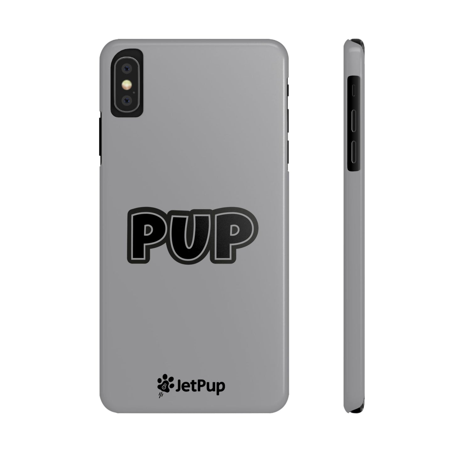 Pup Slim iPhone Cases - Grey